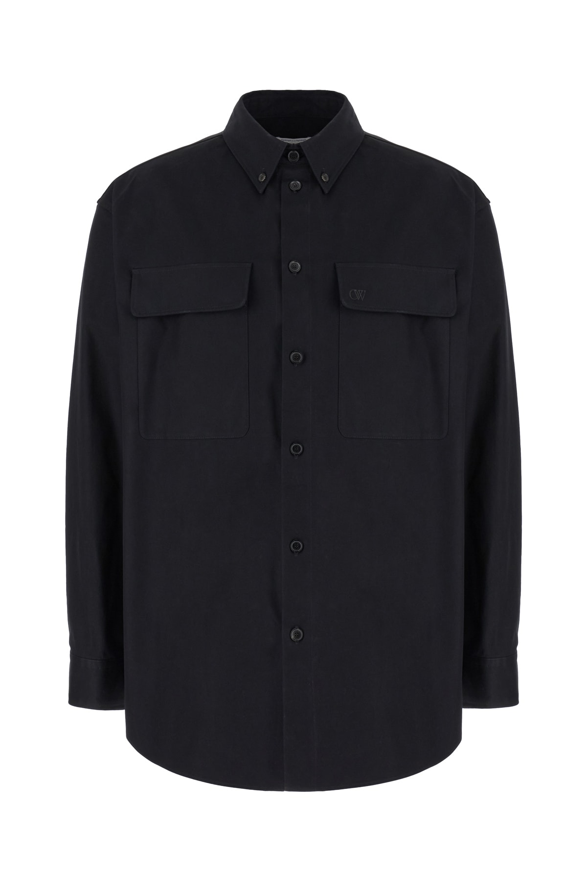 Off-white Black Cotton Shirt In Blue