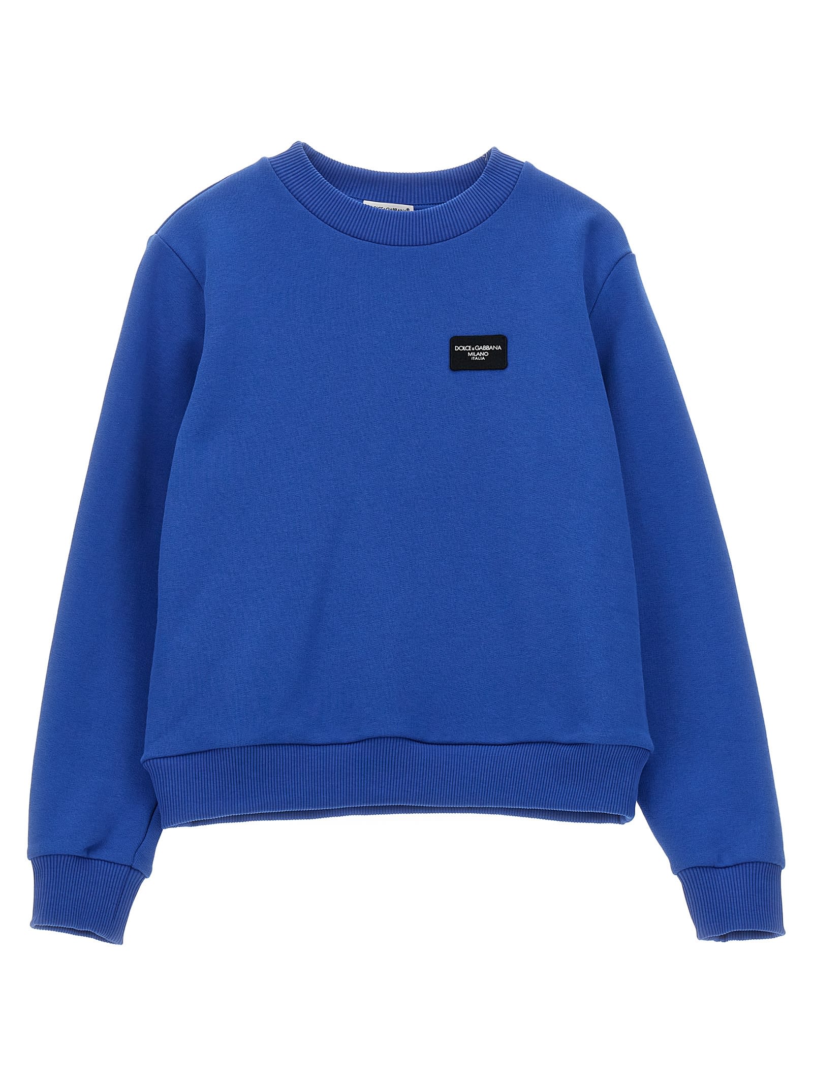 Shop Dolce & Gabbana Logo Sweatshirt In Blu
