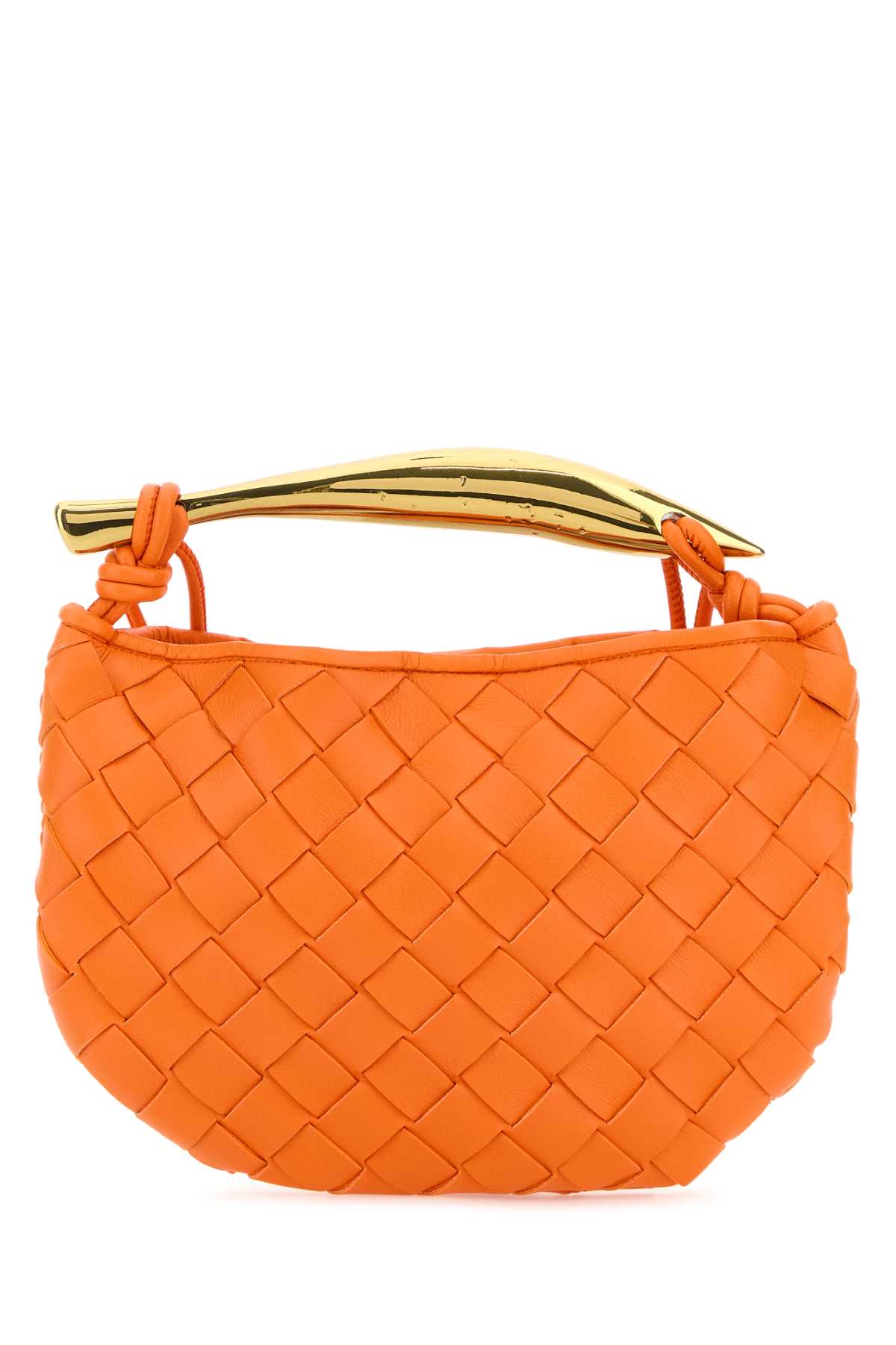 Shop Bottega Veneta Orange Leather Sardine Handbag In Petal