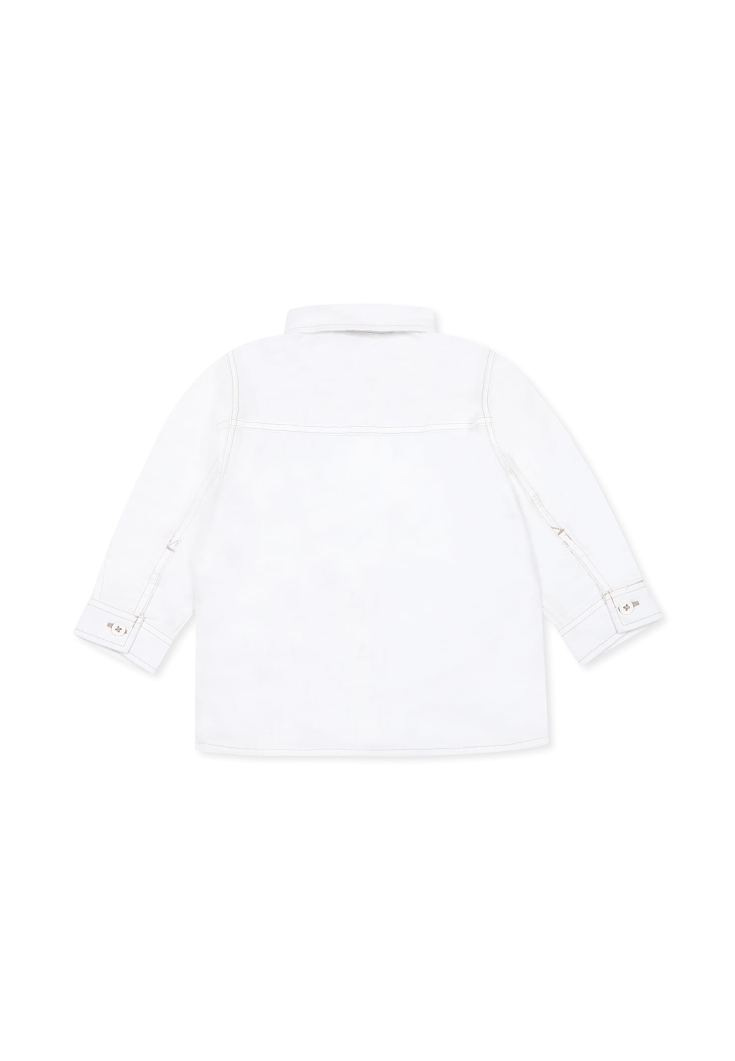 Timberland White Shirt For Baby Boy With Tree In White