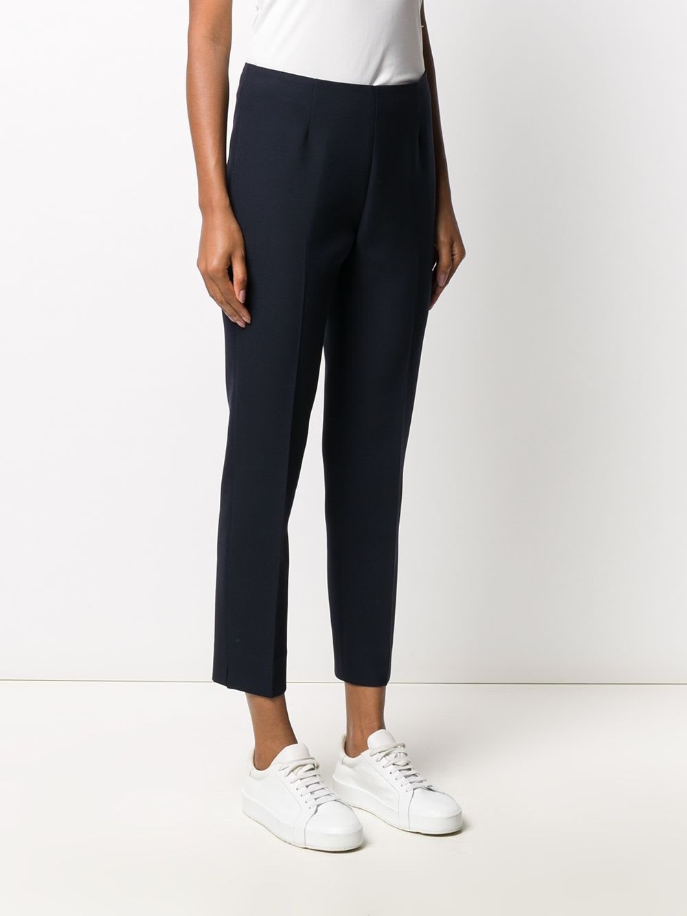 Peserico Slim-fit Cropped Trousers In Animal Print