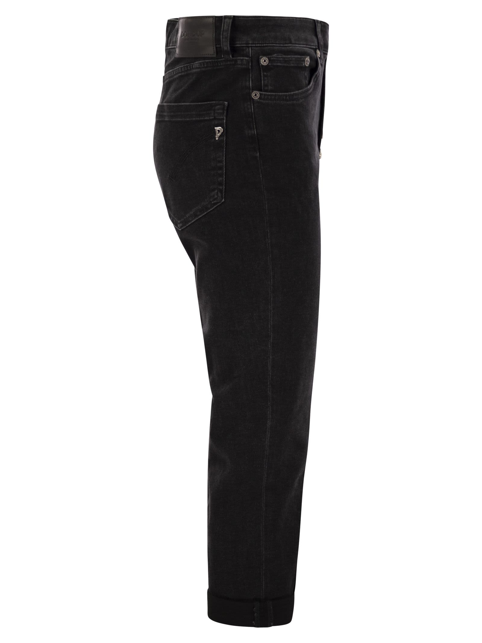 Shop Dondup Koons - Loose-fit Jeans With Jewelled Buttons In Black