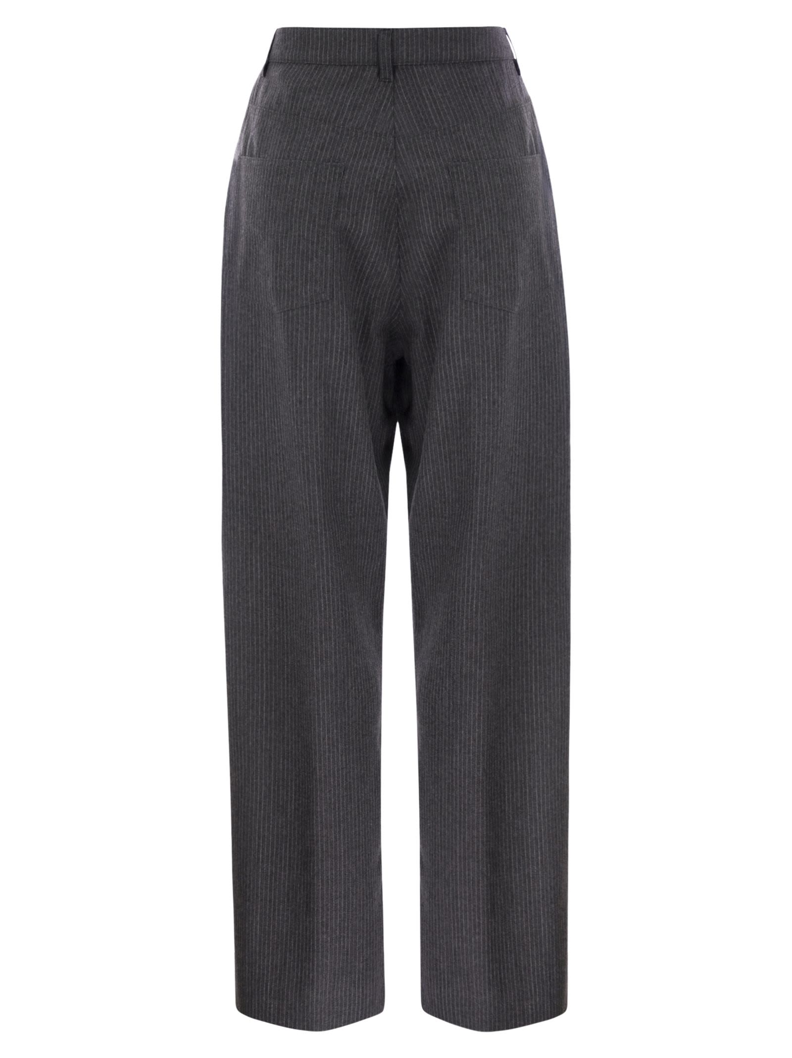 パンツ FABIANA FILIPPI 5-pocket virgin wool pinstripe trousers Fabiana Filippi 5-pocket Virgin Wool Pinstripe Trousers