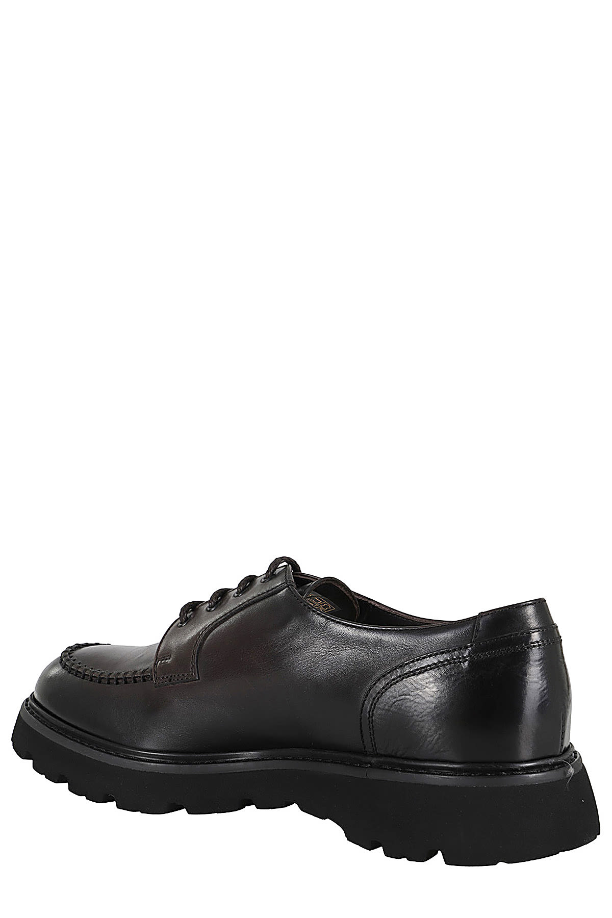 Shop Doucal's Derby Cuc A Pettine In Moro Nero