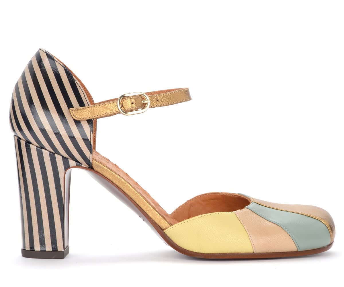 Chie Mihara Freija Heeled Sandal In Multicolor Leather