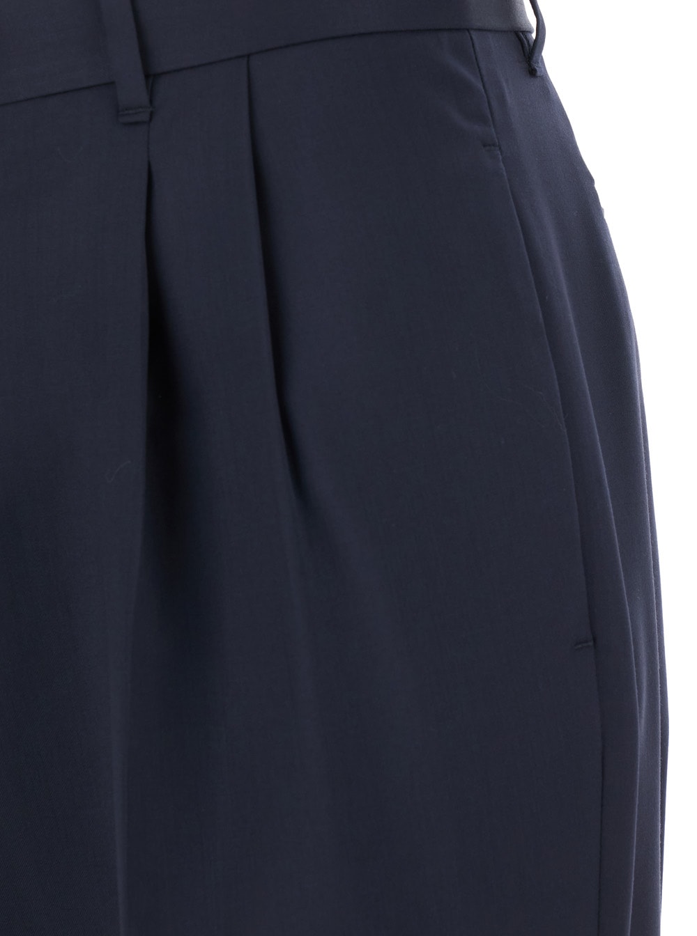 Lardini Blue Tailored Trousers With Double Pence In Virgin Wool Man In Blu