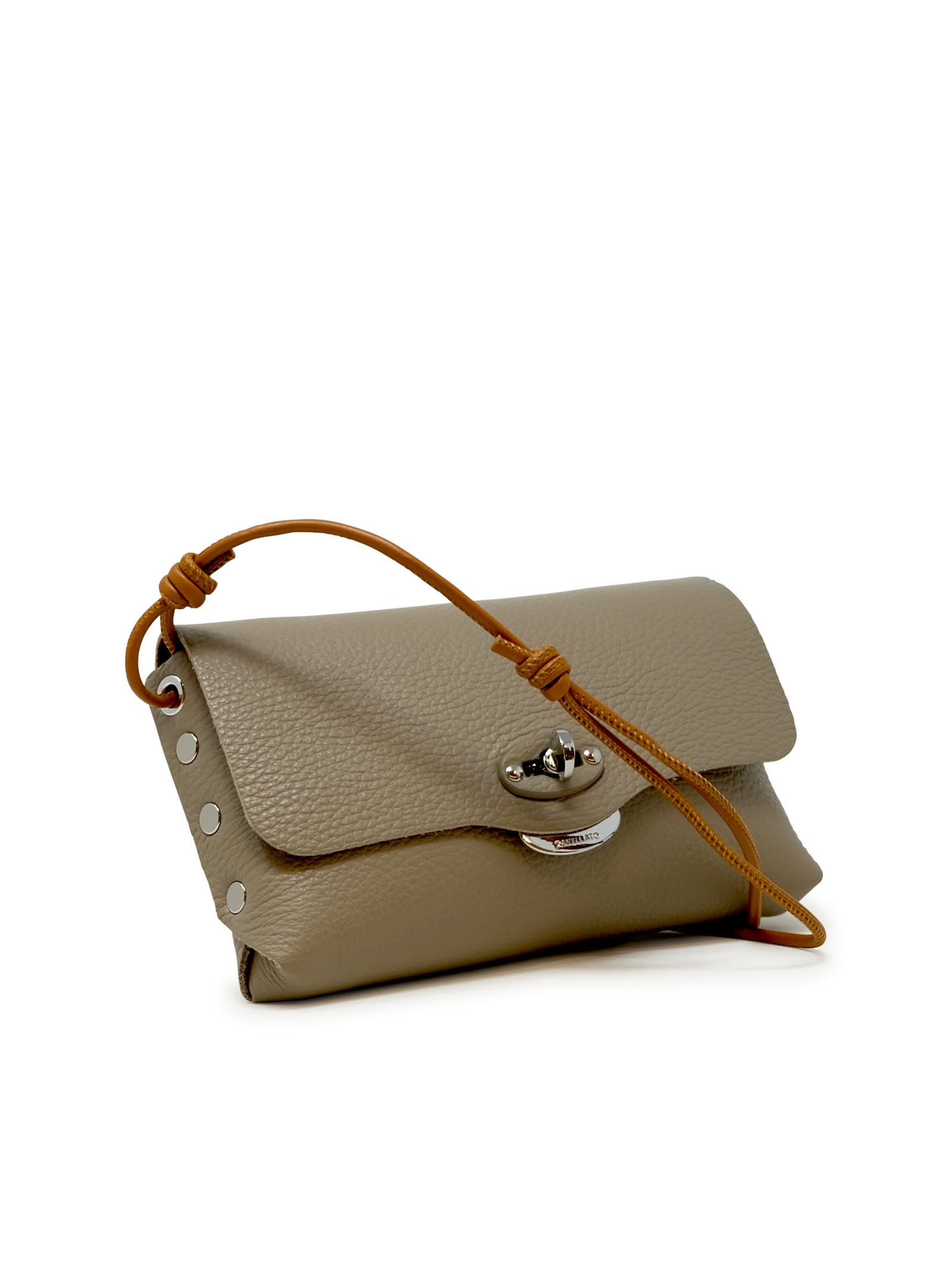 Zanellato 068331-0040000-z0160 Grey Creta Lettera Daily S Leather Clutch