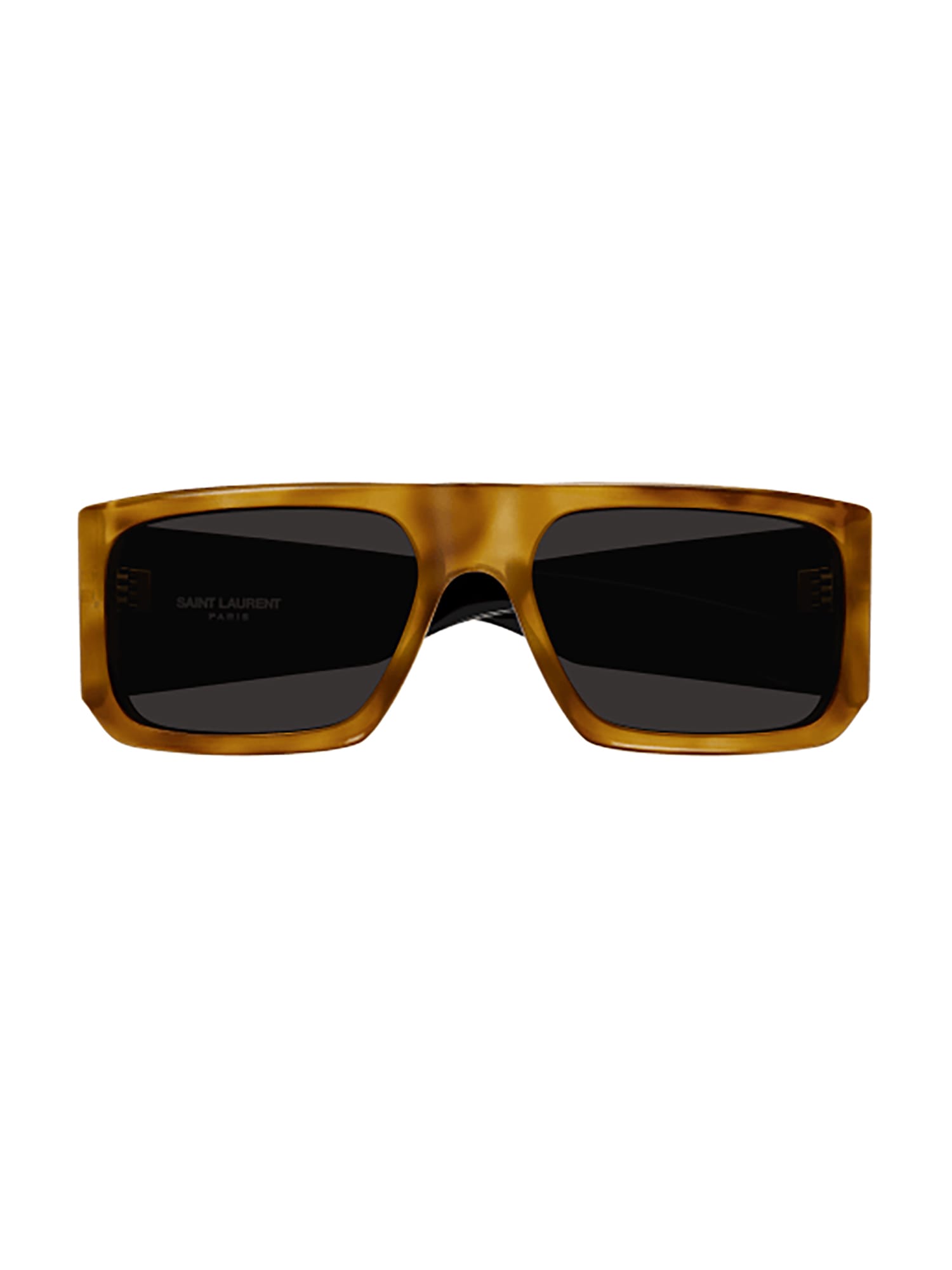 Shop Saint Laurent Sl 635 Acetate Sunglasses In Havana Black Black