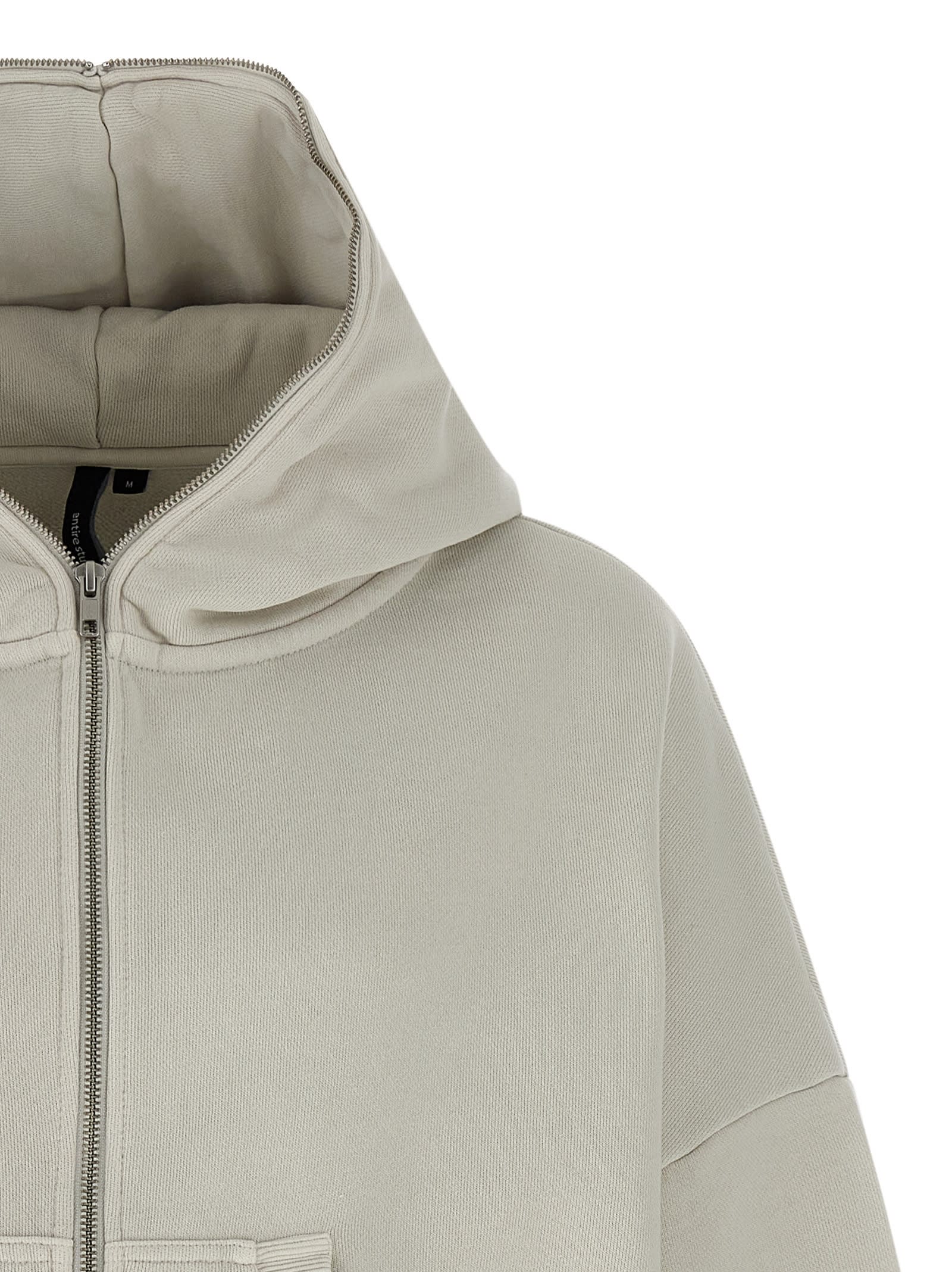 Entire Studios Hoodie With Drawstring Hood And Kangaroo Pocket In Gray
