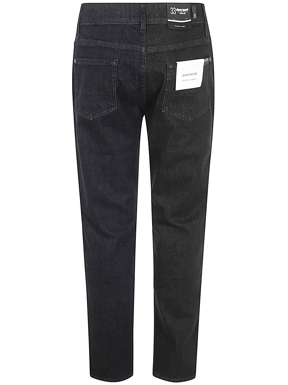 Shop 7 For All Mankind Slimmy Tapered Stretch Tek Backquote Jeans In Black