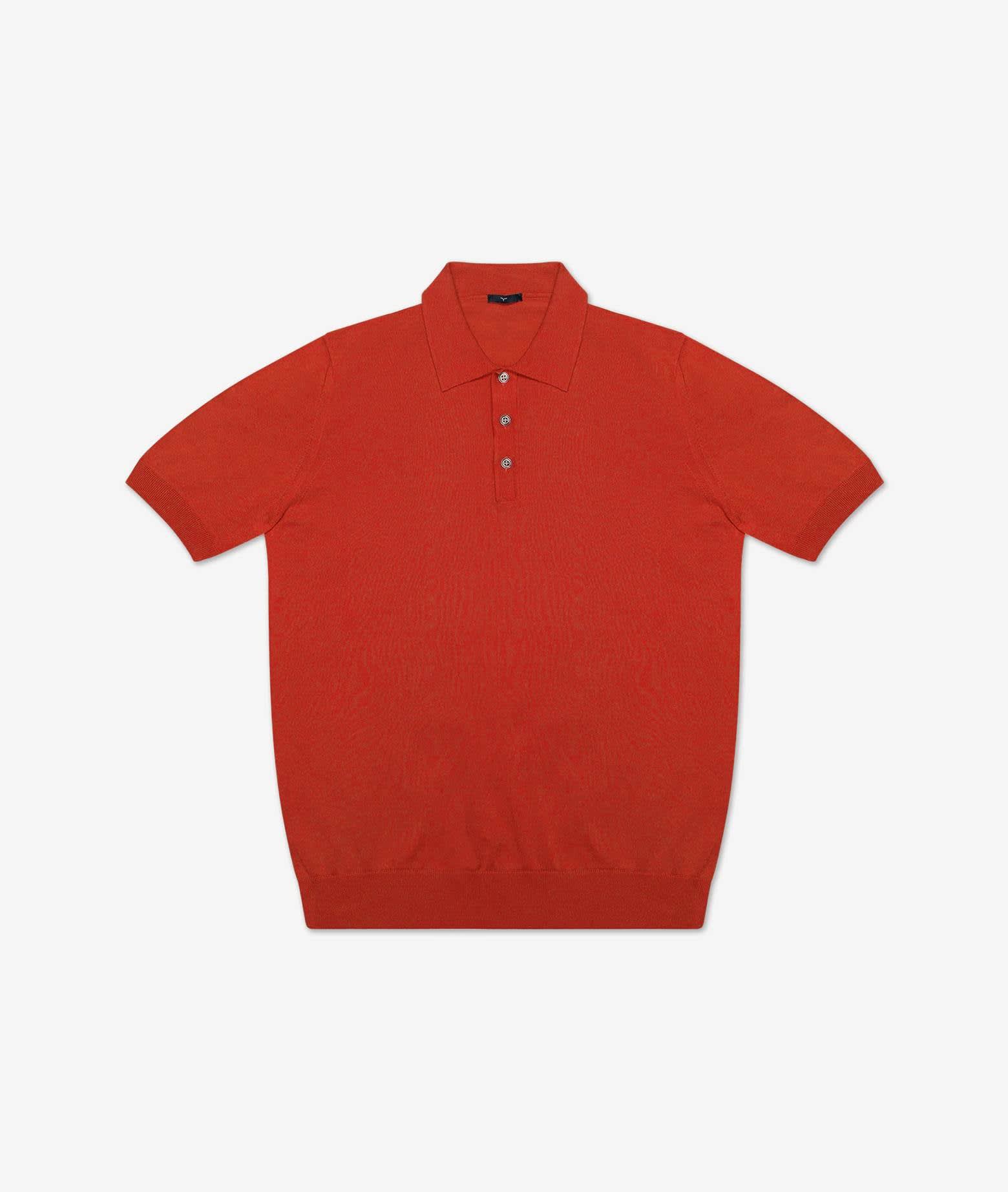 Shop Larusmiani Ischia Polo Sweater In Red