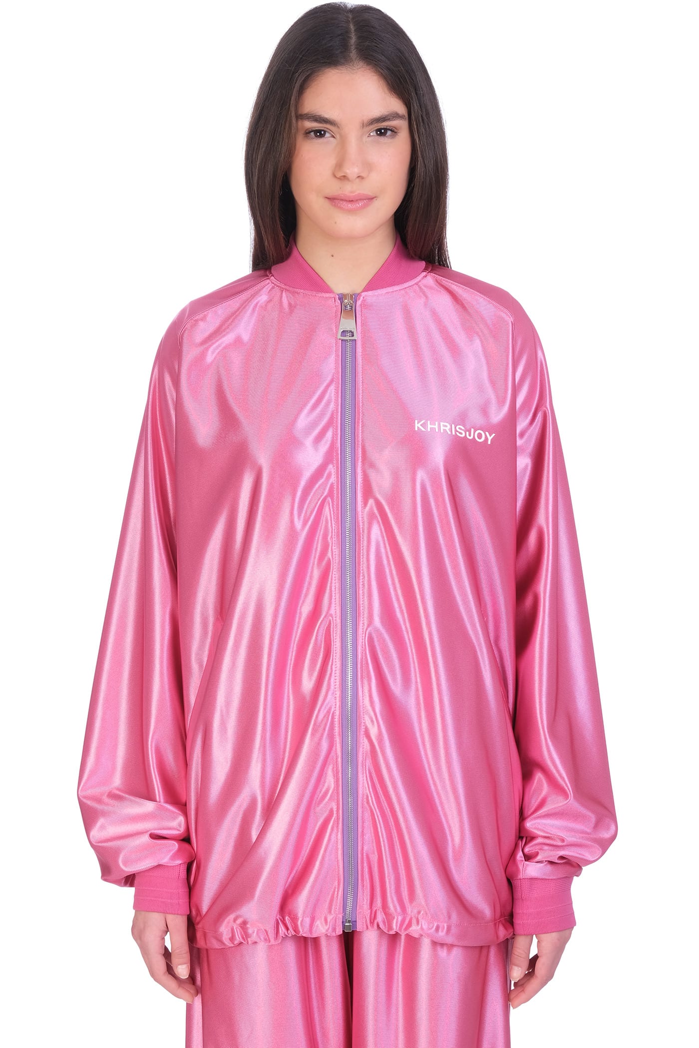 Khrisjoy Casual Jacket In Rose-pink Polyester