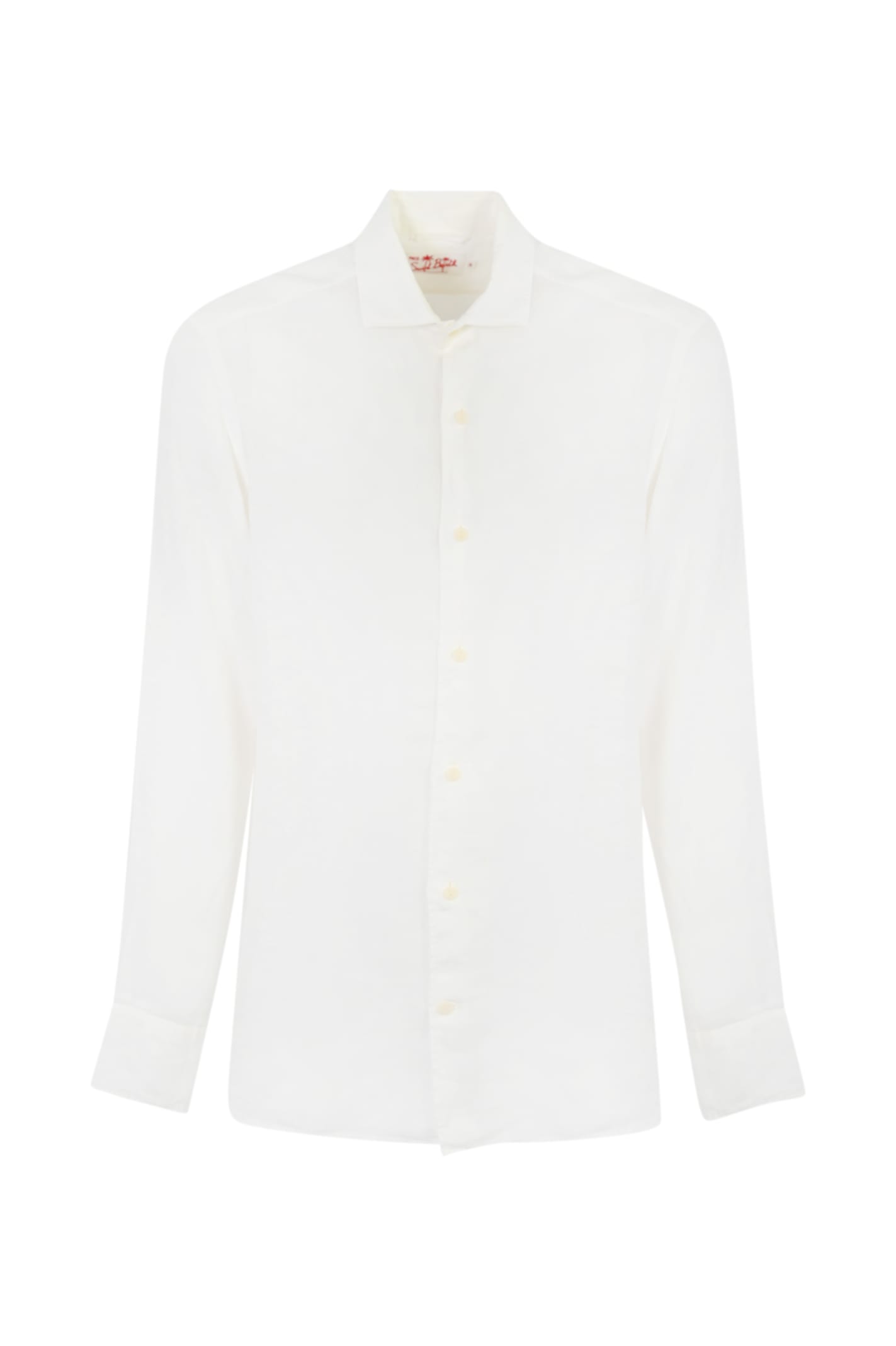 Mc2 Saint Barth Pamplona Linen Shirt In White