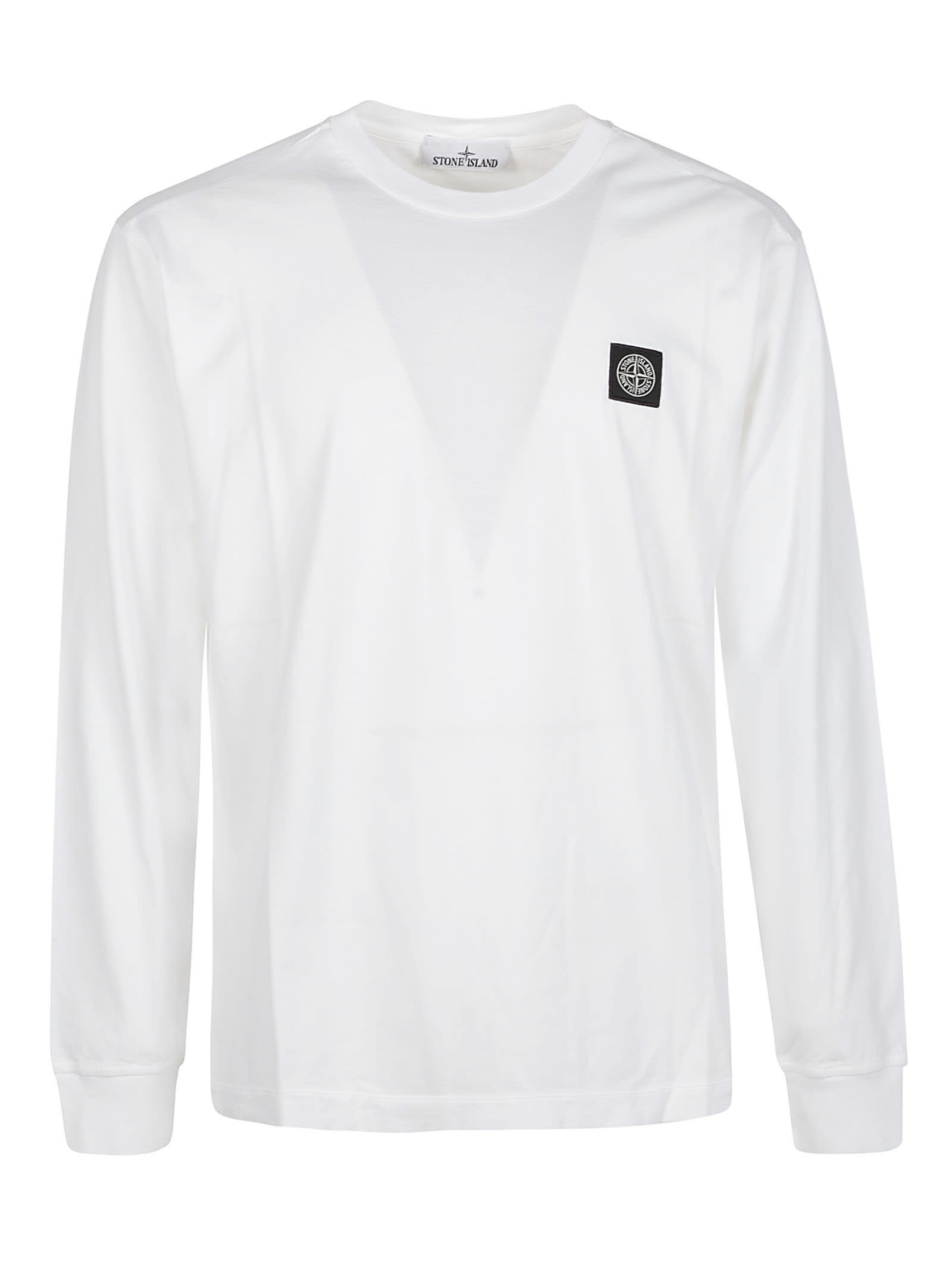 Shop Stone Island Long Sleeve T-shirt T-shirt In White