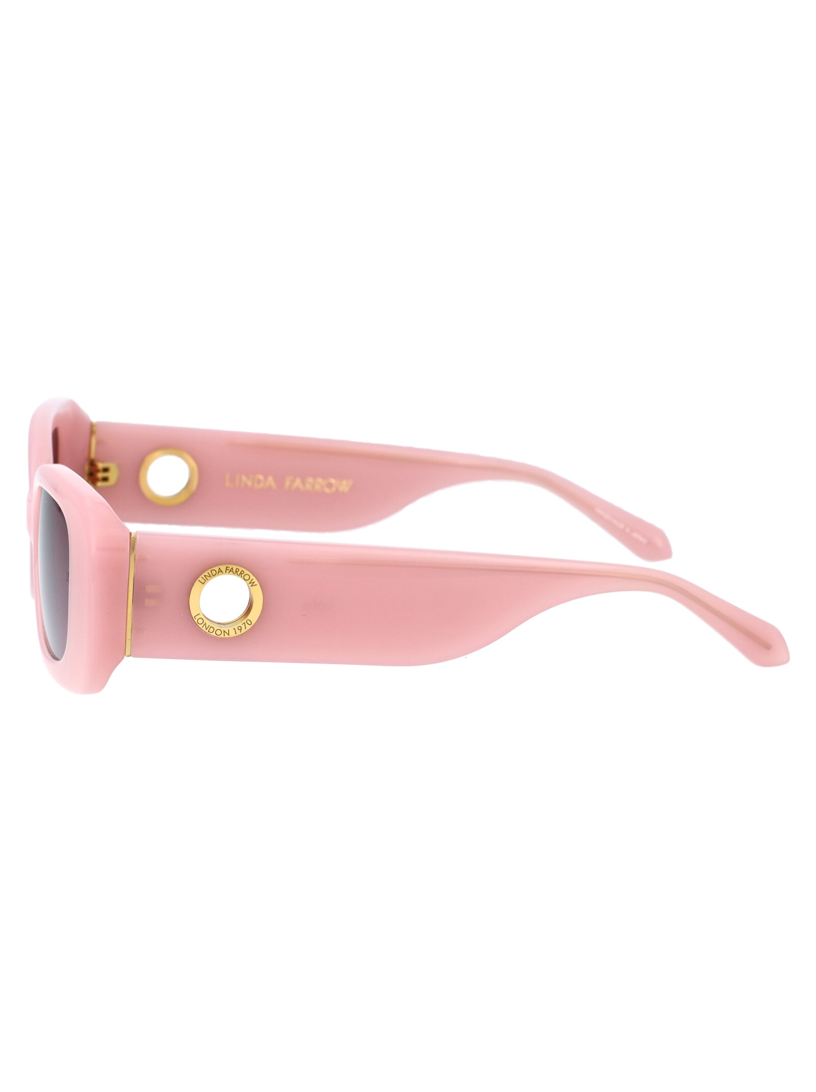Shop Linda Farrow Lola Sunglasses In Lilac/lightgold/purple