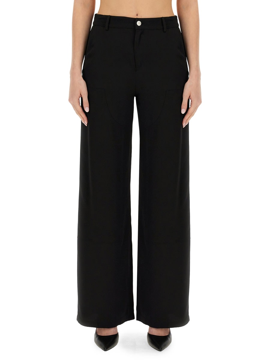 Shop M05ch1n0 Jeans Palazzo Pants In Black