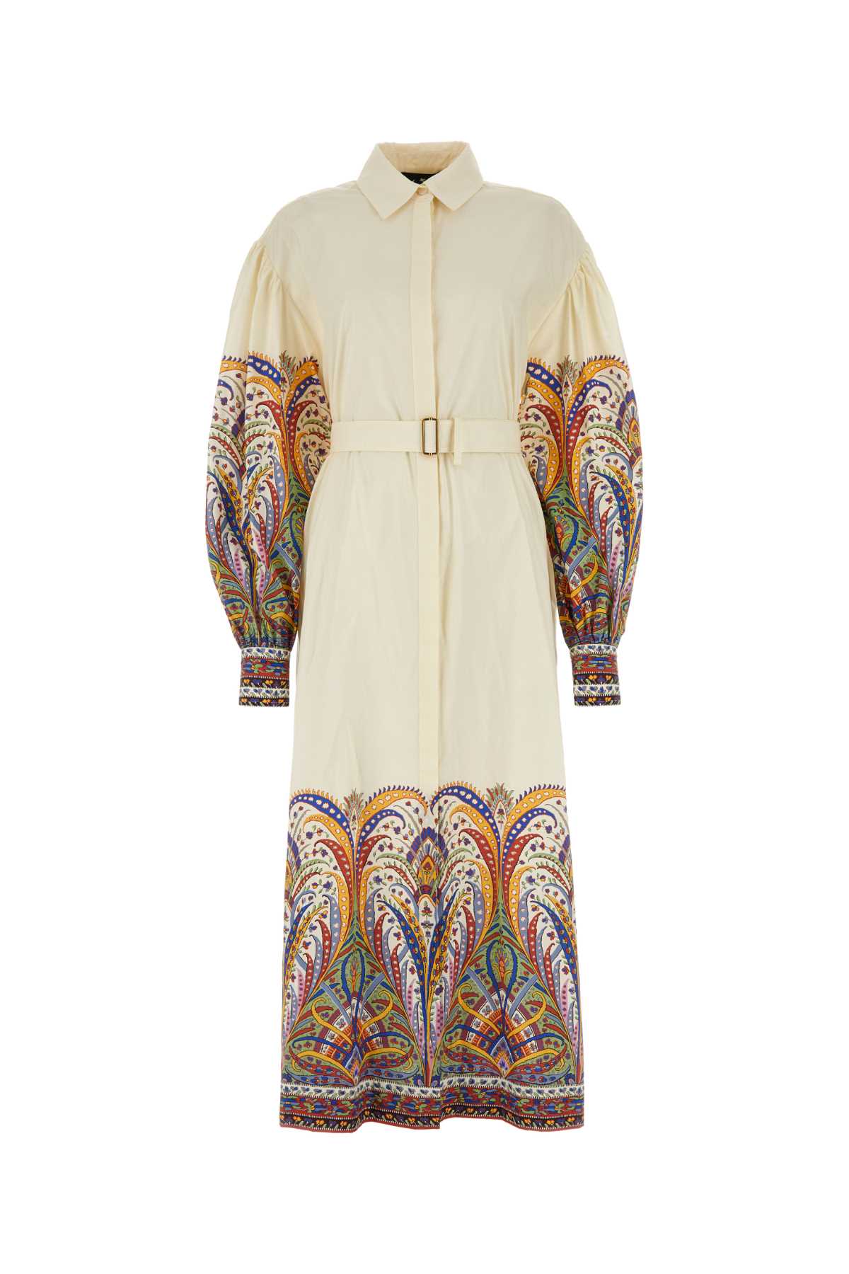 Shop Etro Printed Cotton Shirt Dress In X0800