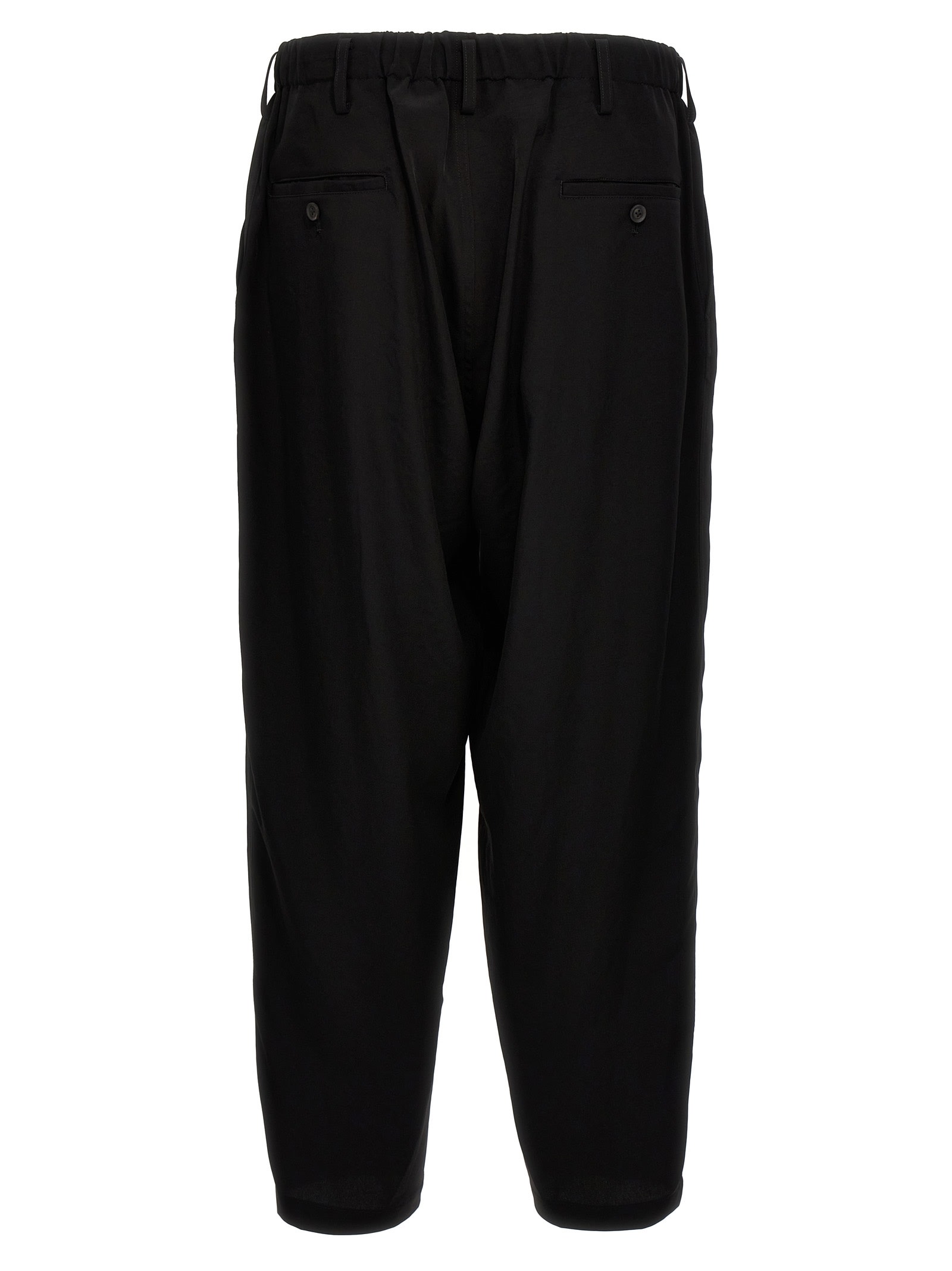 Shop Yohji Yamamoto U-double Stitch Pants In Black