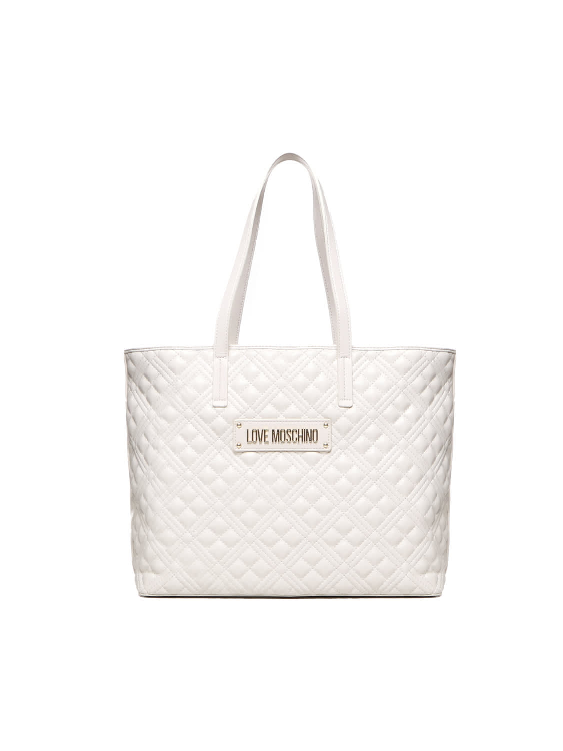 Shop Love Moschino Shoulder Bag With Logo In White