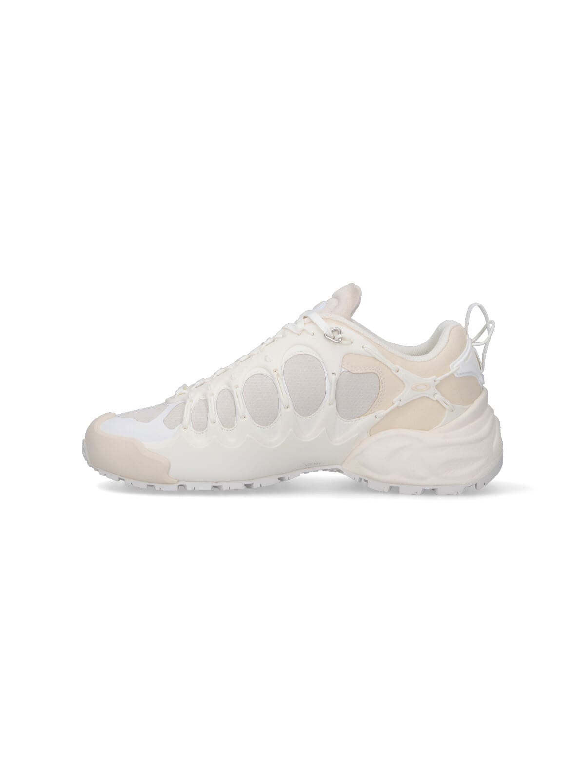 Junya Watanabe Technical Fabric Sneakers With Cage-like Overlay Design In White