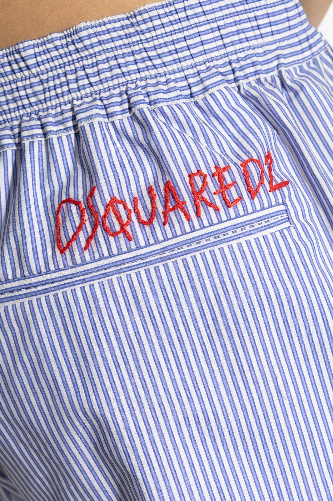 DSQUARED2 SUMMER LOVERS STRIPED PYJAMA SHORTS 