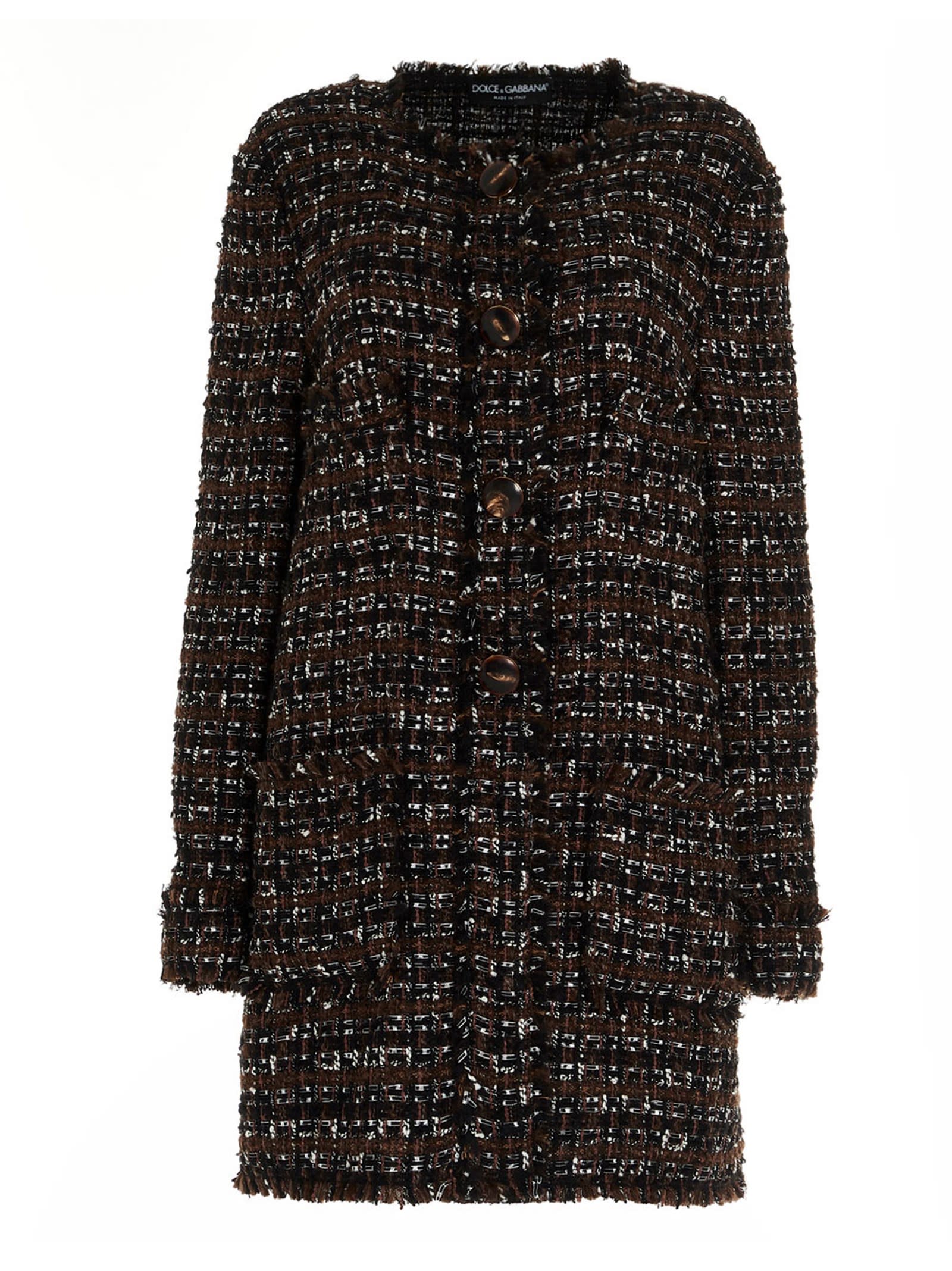 Dolce & Gabbana Tweed Long Blazer