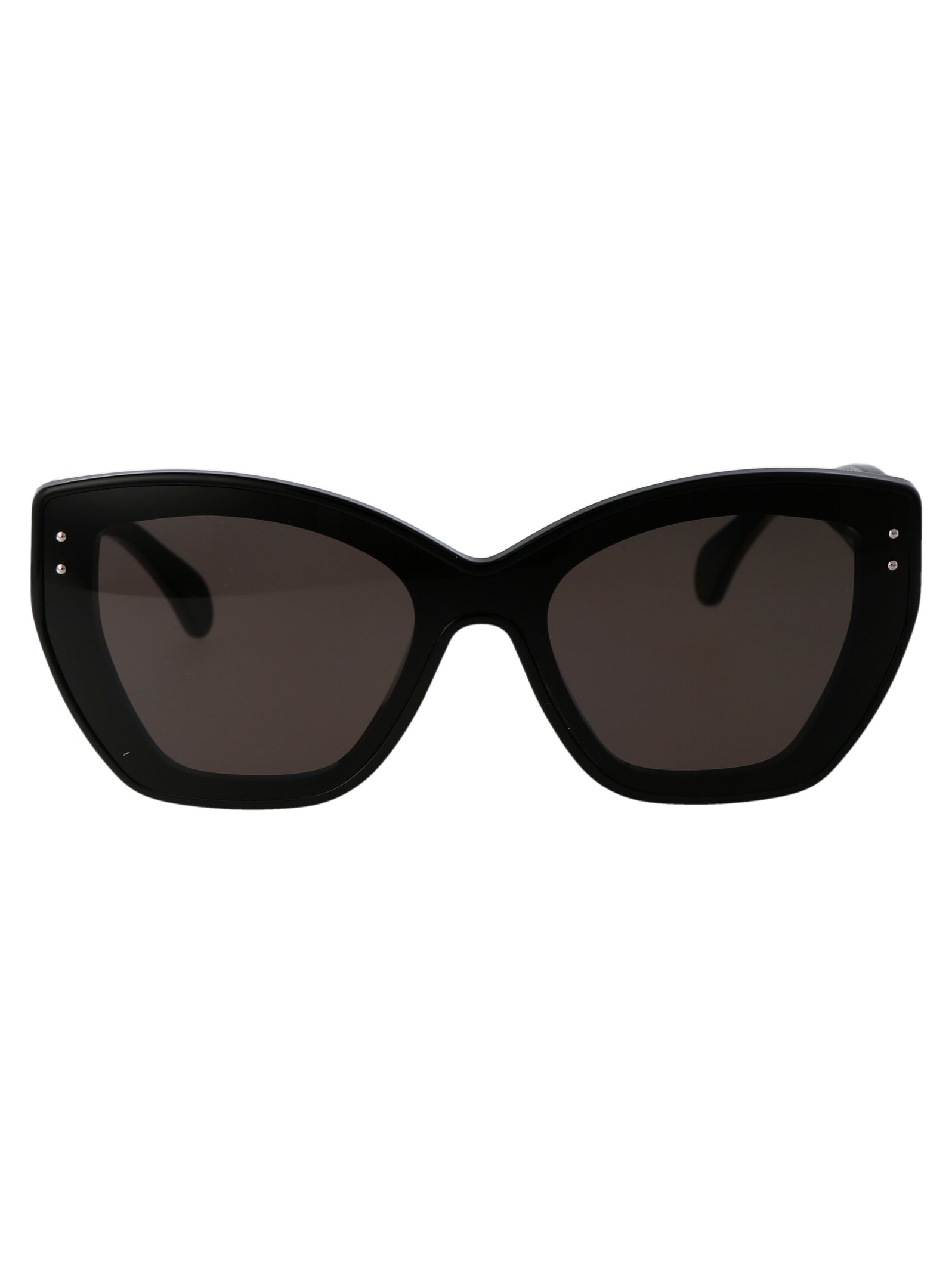 Shop Alaïa Aa0044s Sunglasses In 001 Black Black Grey