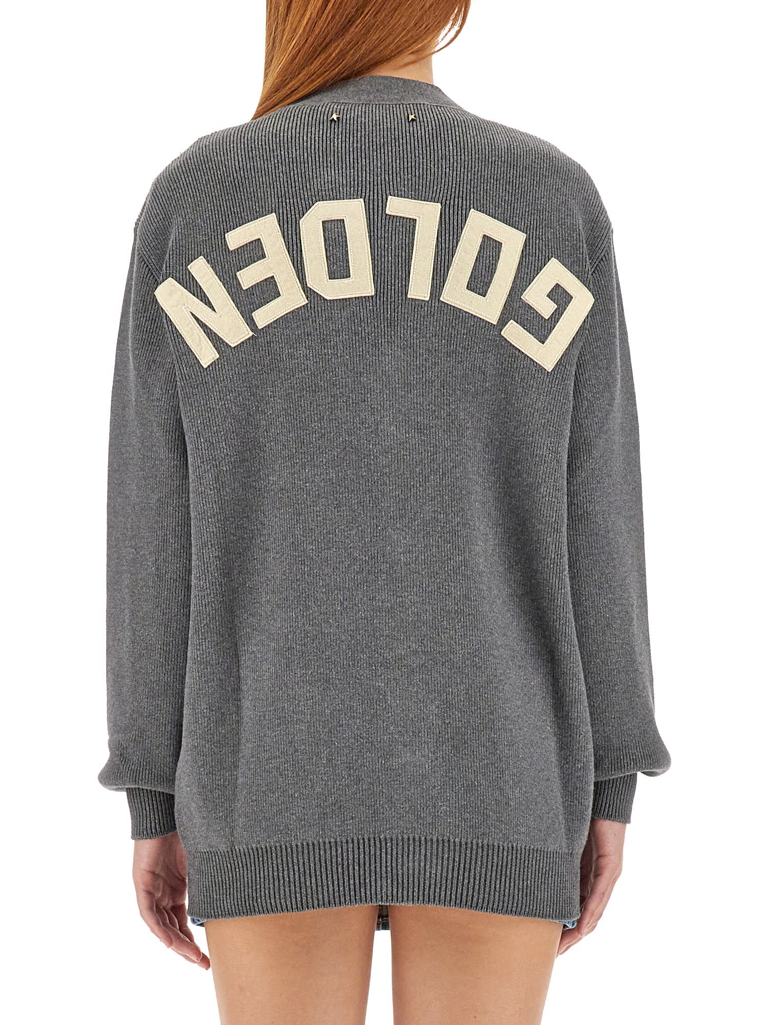 Golden Goose Darnelle Basic Cardigan In Gray