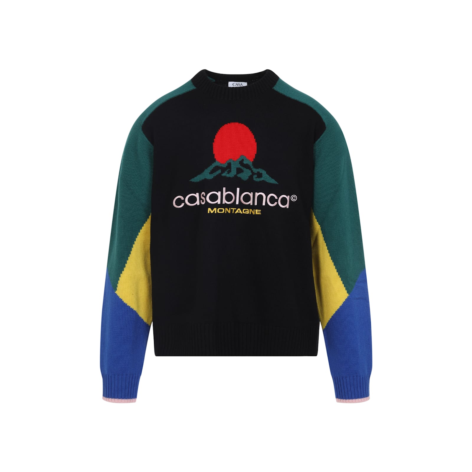 Casablanca Crewneck Merino Wool Jumper In Multi