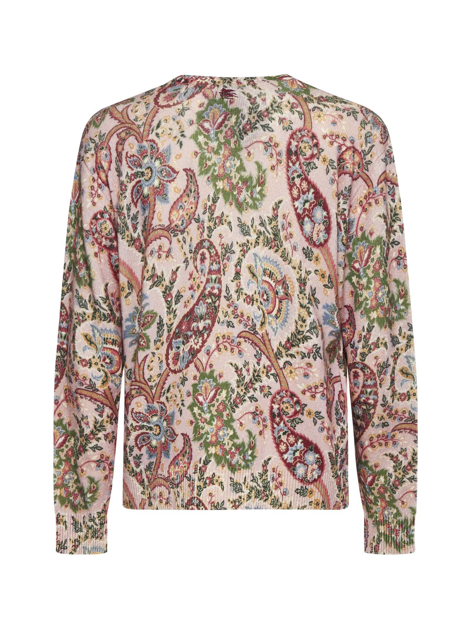 Shop Etro Sweater In Var. Multicolor F.do Rosa