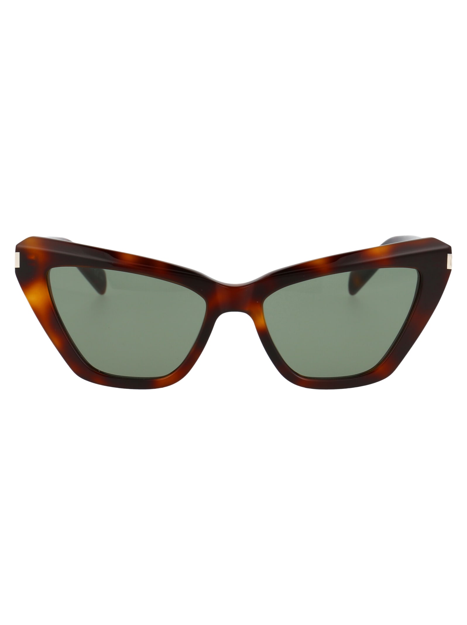 Saint Laurent Sl 466 Sunglasses In 002 Havana Havana Green