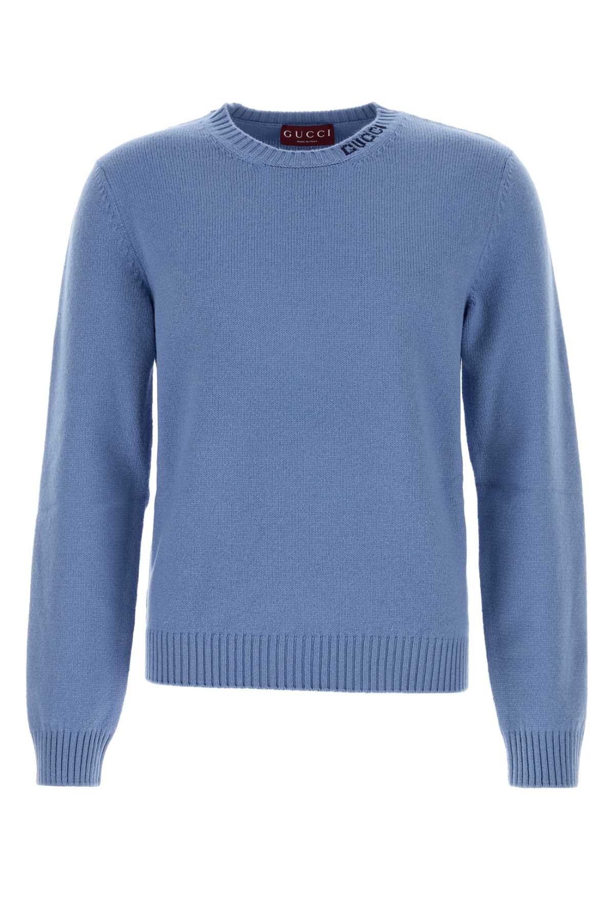 Gucci Light-blue Wool Sweater In Blue