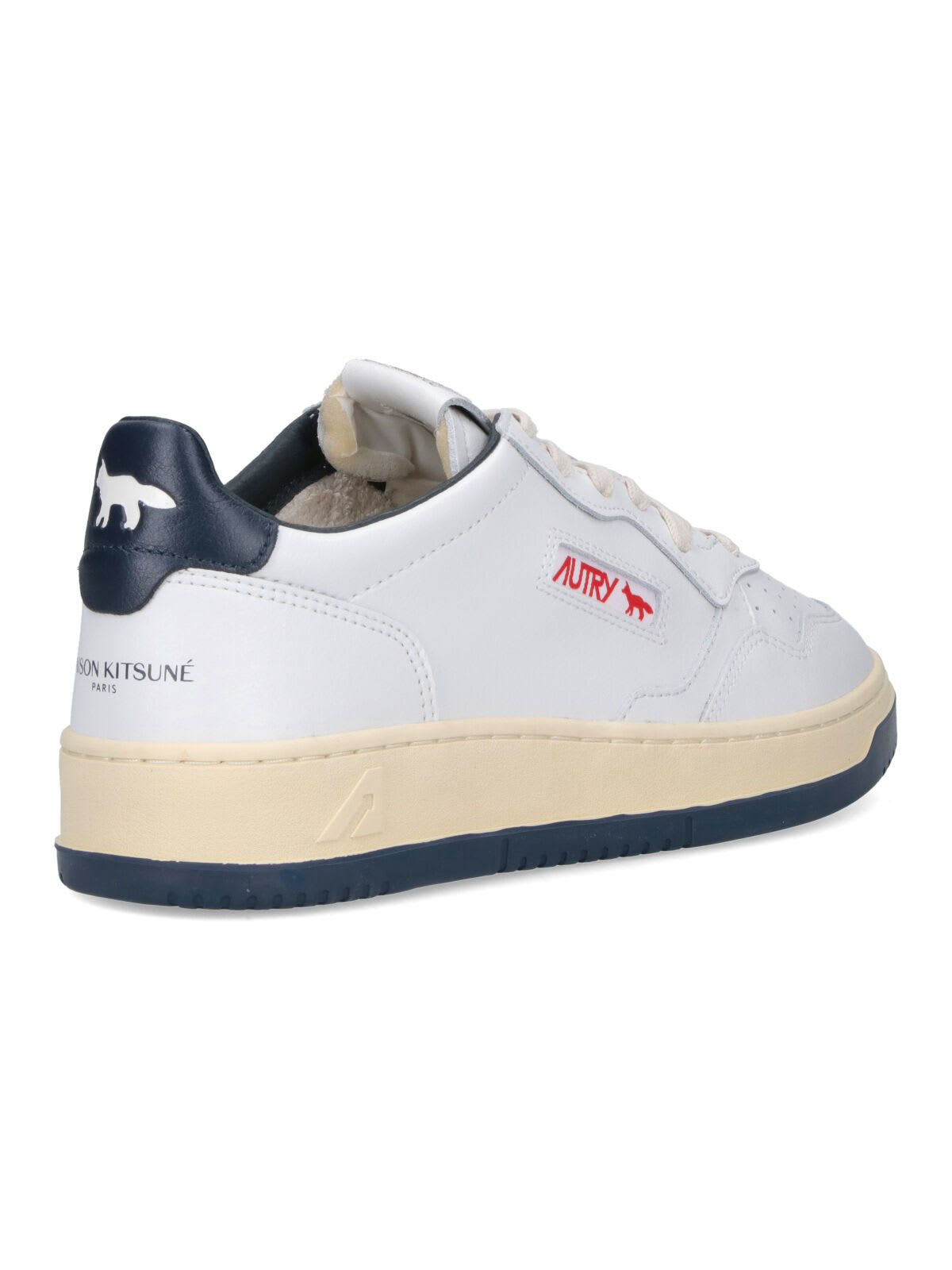 Autry X Maison Kitsune Medalist Low Top Sneakers In Blue