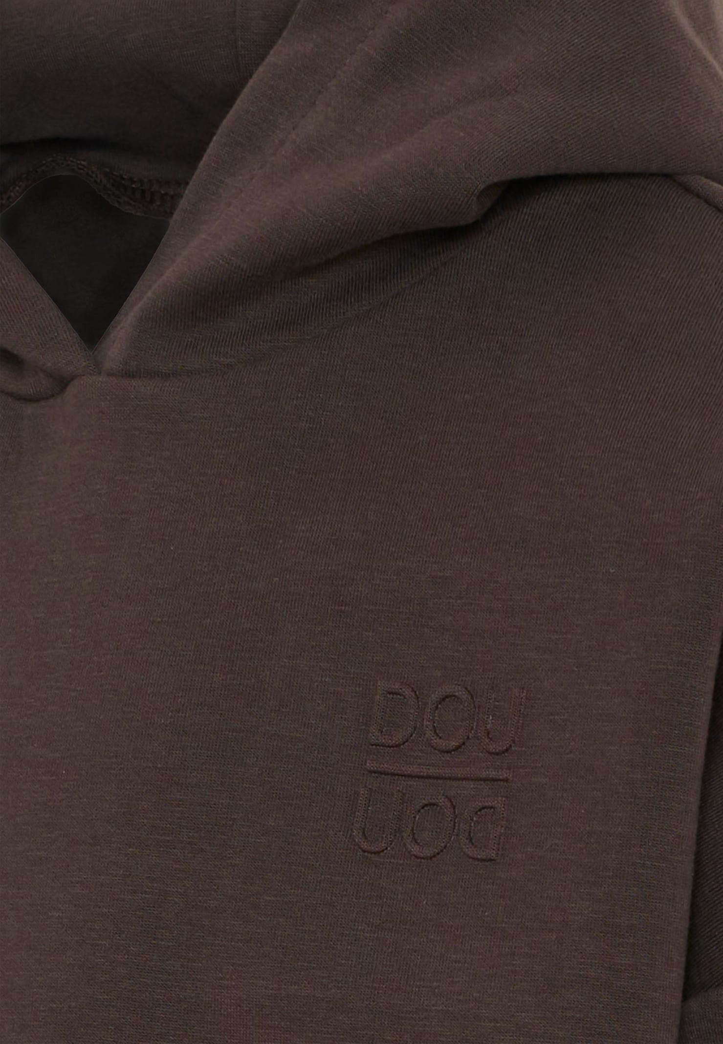 Douuod Brown Sweatshirt For Girl With Logo In Brown