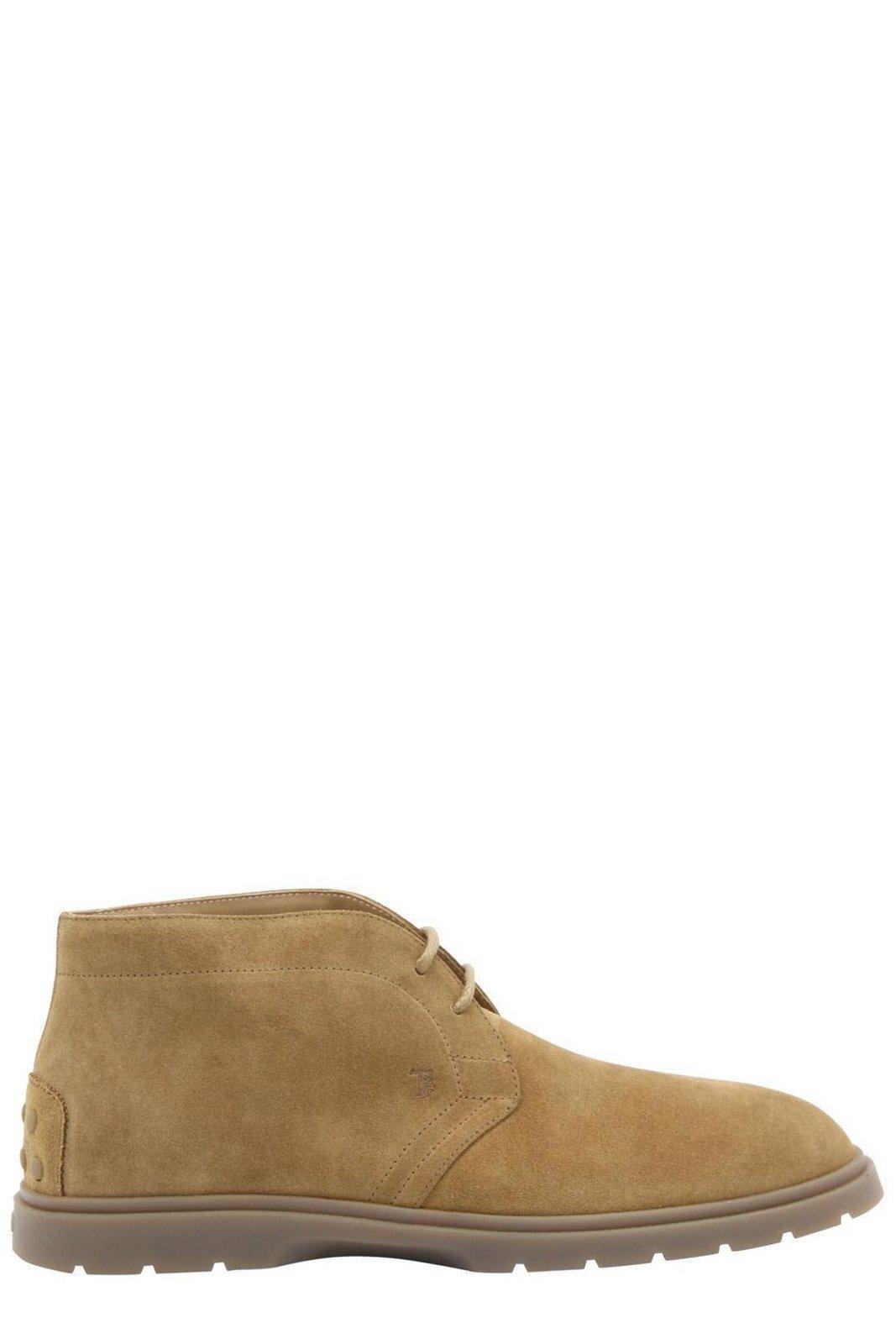 Tod's Lace-up Desert Boots In Neutral