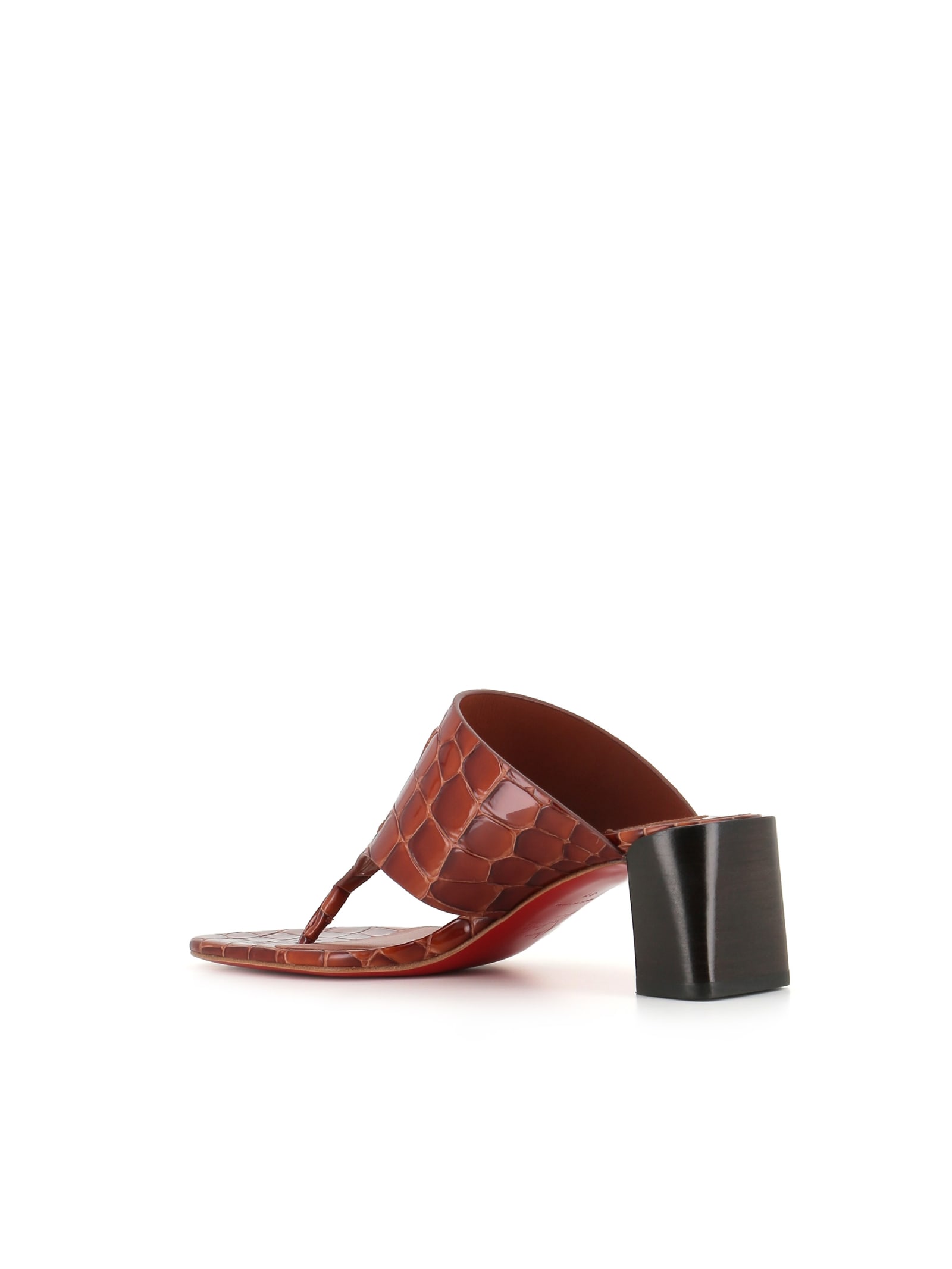 Shop Christian Louboutin Mule Cl Tong Amule 55 In Leather