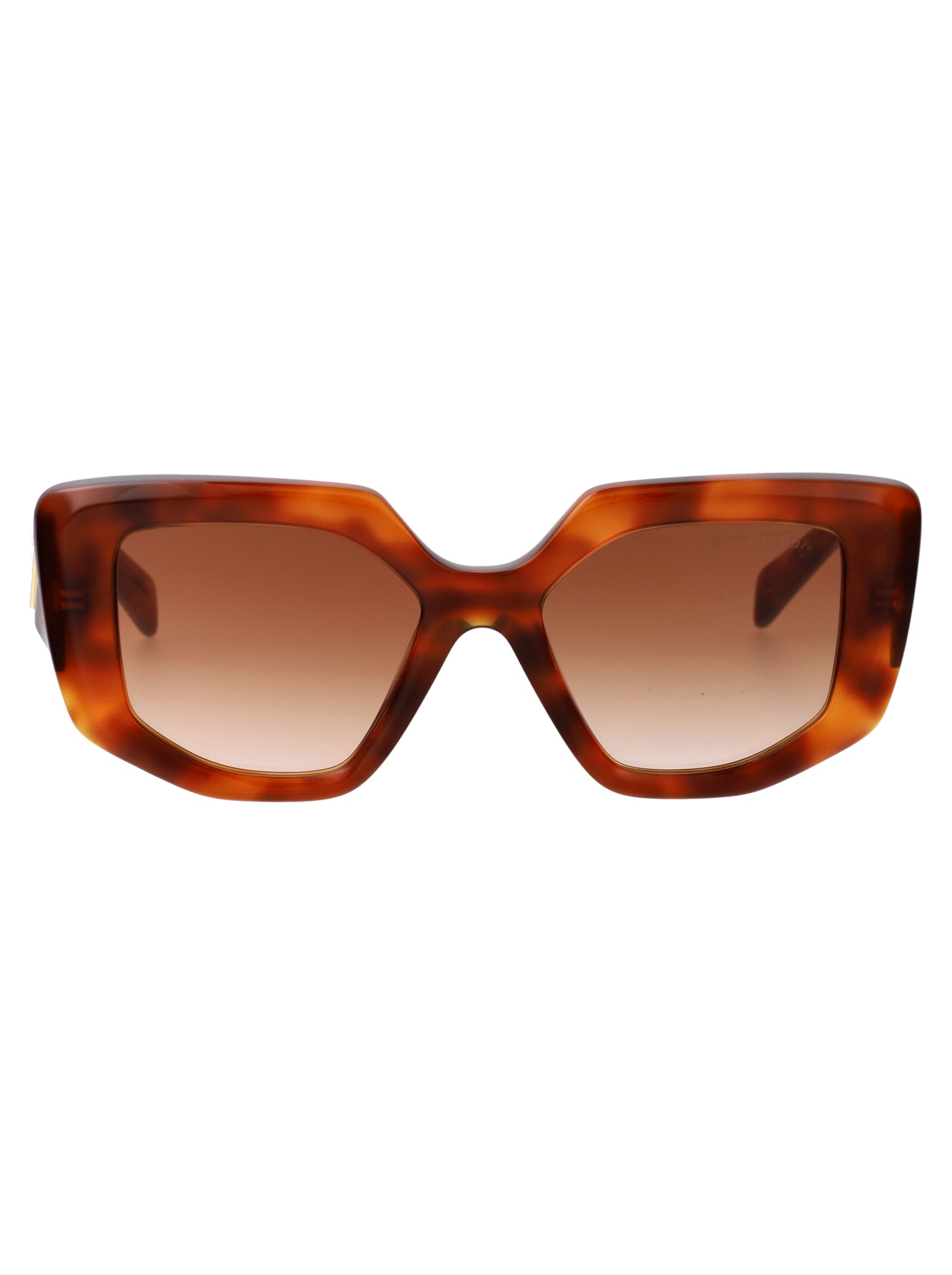 Shop Prada 0pr 14zs Sunglasses In 18r70e Cognac Tortoise