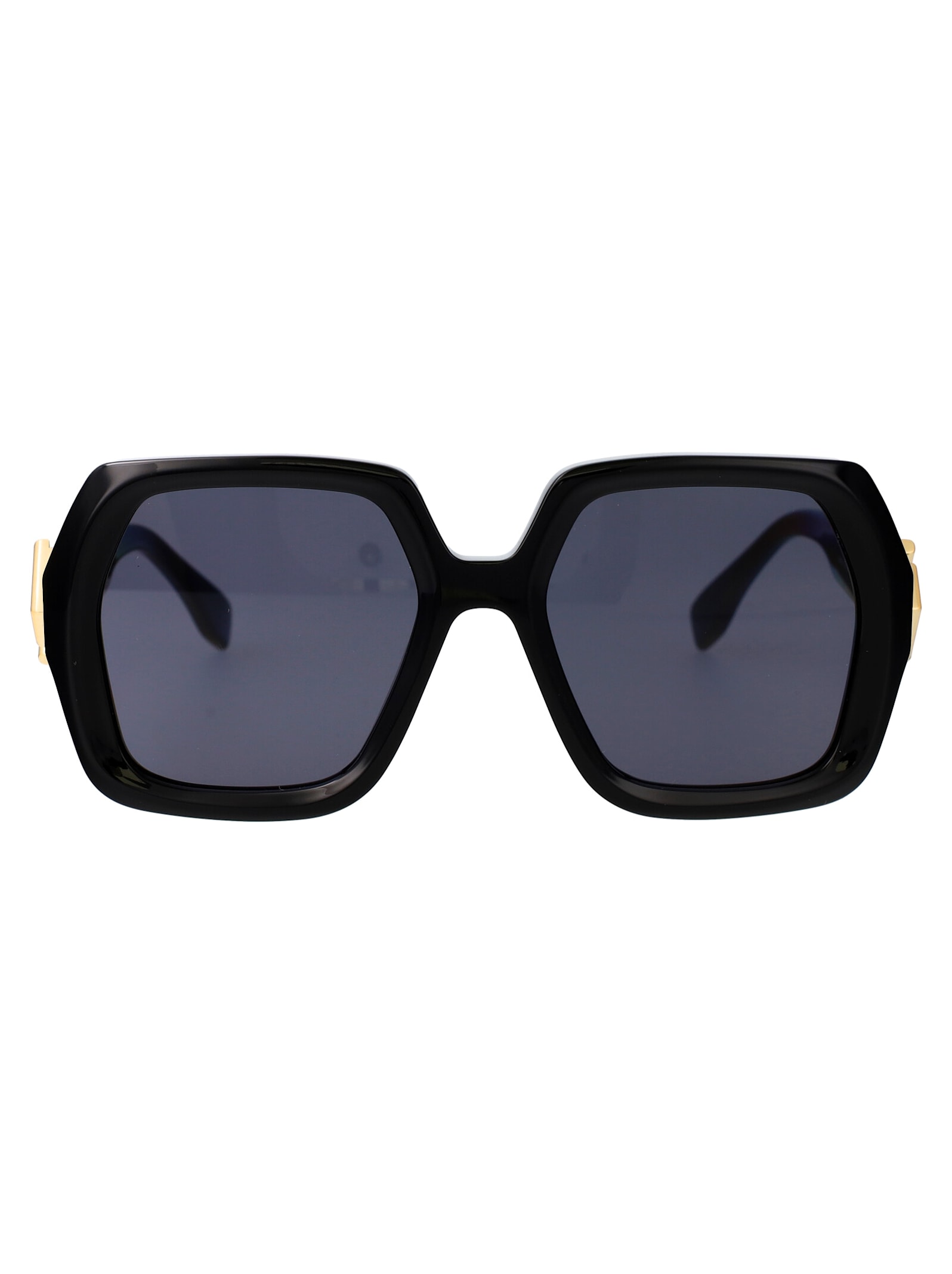 Shop Fendi Ff Diamonds Sunglasses In Black