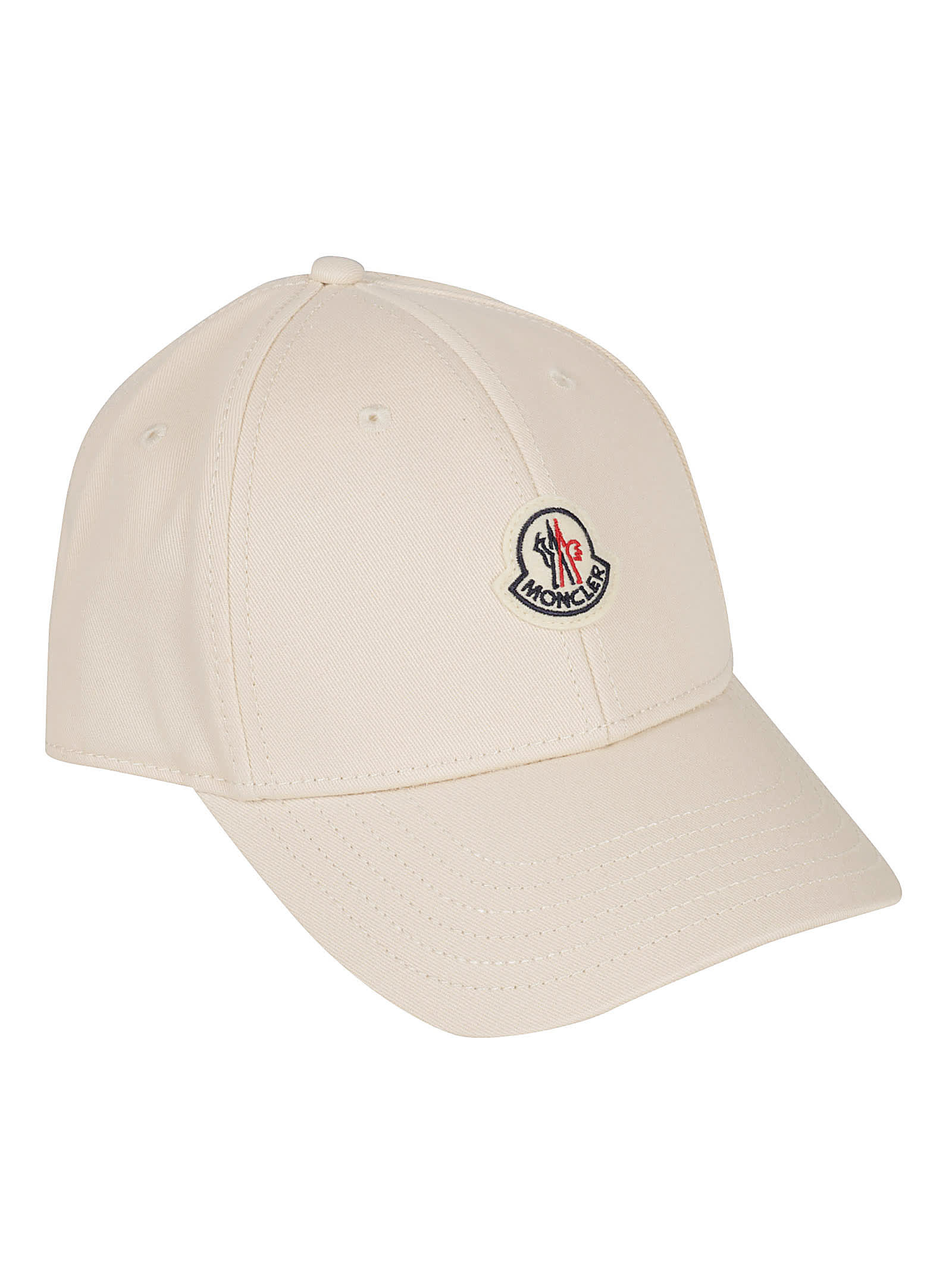 Moncler Logo Classic Patch Baseball Cap In White