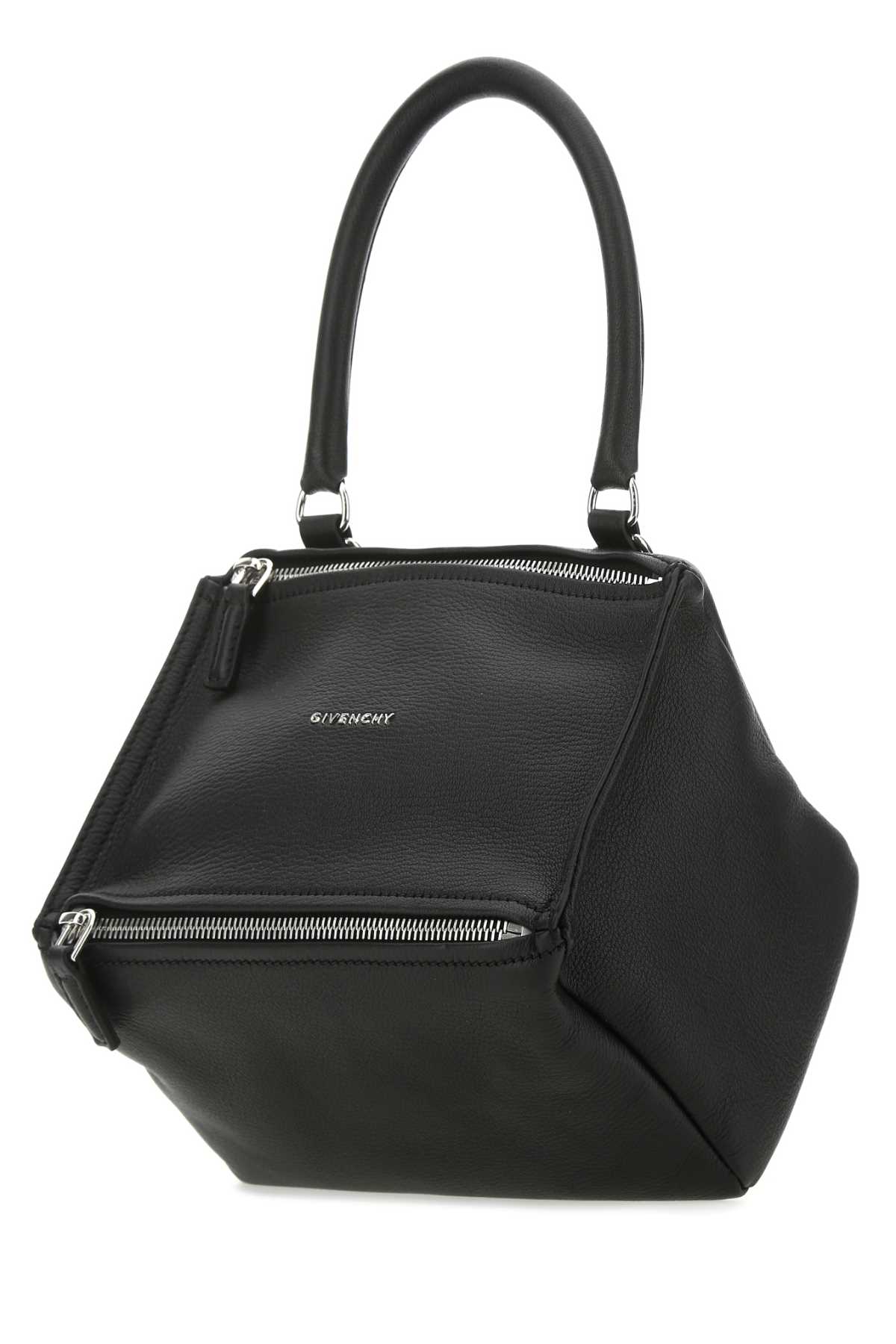 Shop Givenchy Black Leather Small Pandora Handbag In 001
