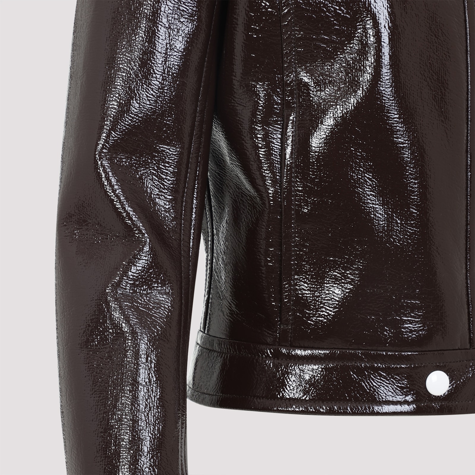 Courrèges Vinyl Jacket Women In Brown