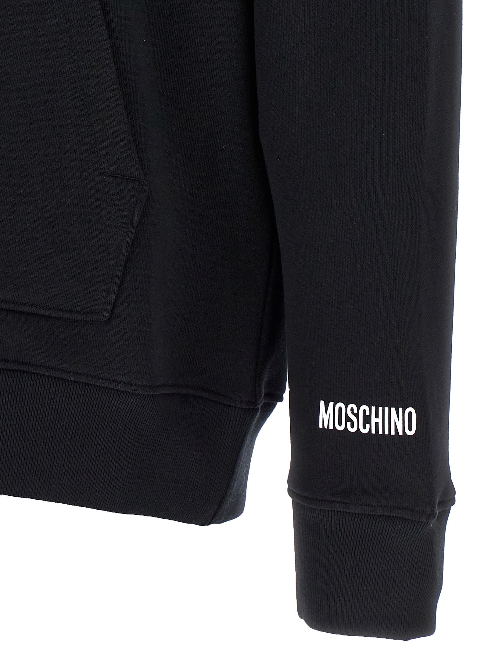 Shop Moschino Smiley Hoodie In Black