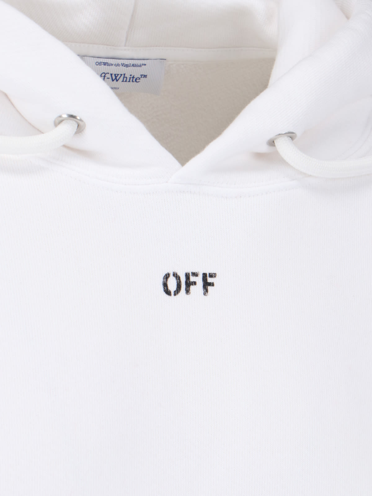 Shop Off-white Cropped Hoodie In White