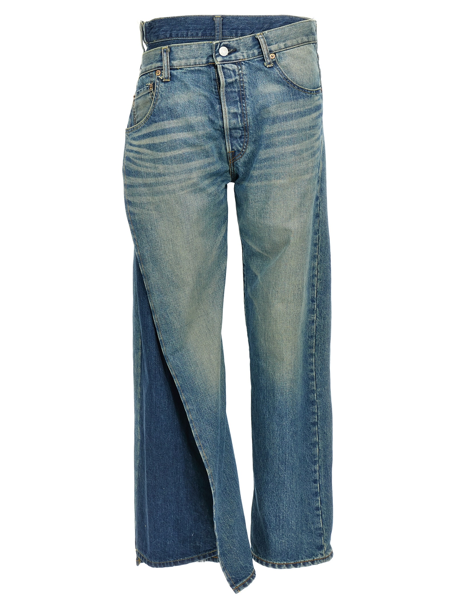 Junya Watanabe Blue Denim Jeans In Blue
