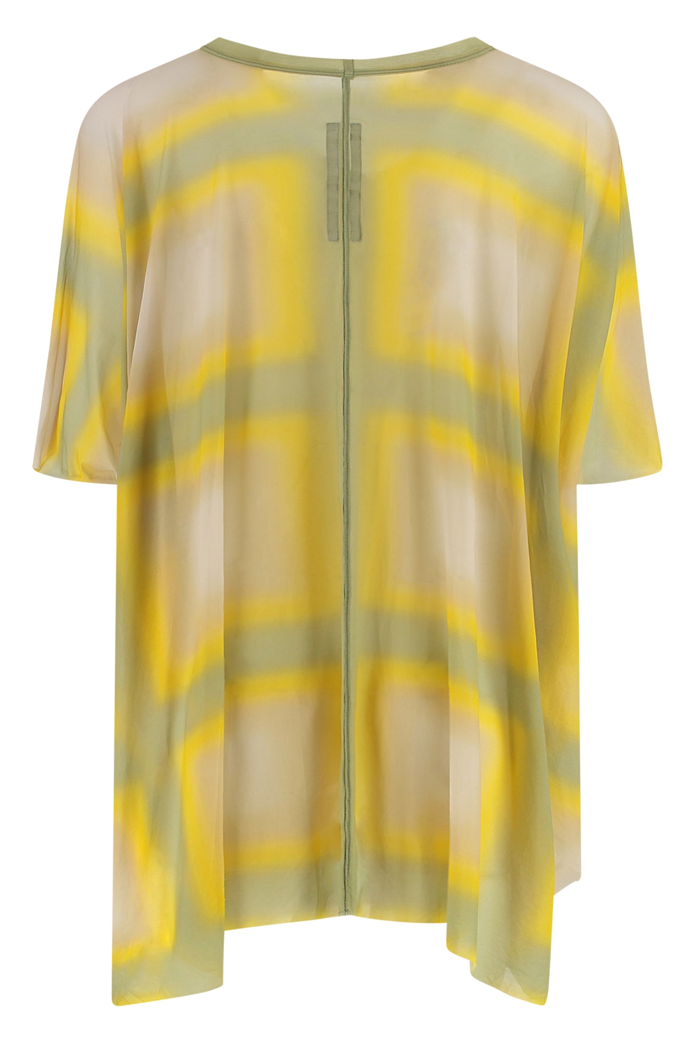 Rick Owens Minerva Draped Geometric-print Top In Multicolor