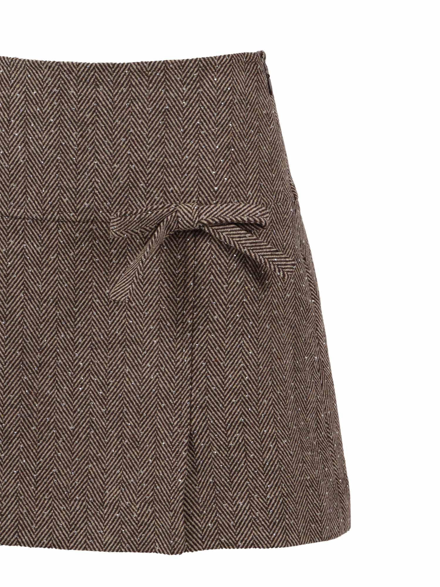 Ermanno Ermanno Scervino Mini Skirt In Brown