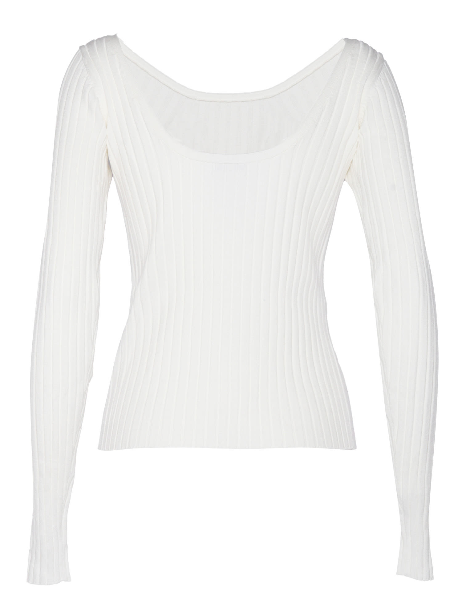 Shop Ballantyne Wide Neck Pullover In White