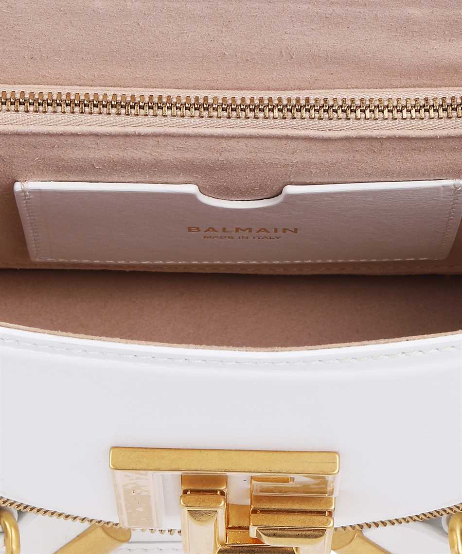 Balmain Leather Crossbody Bag In White