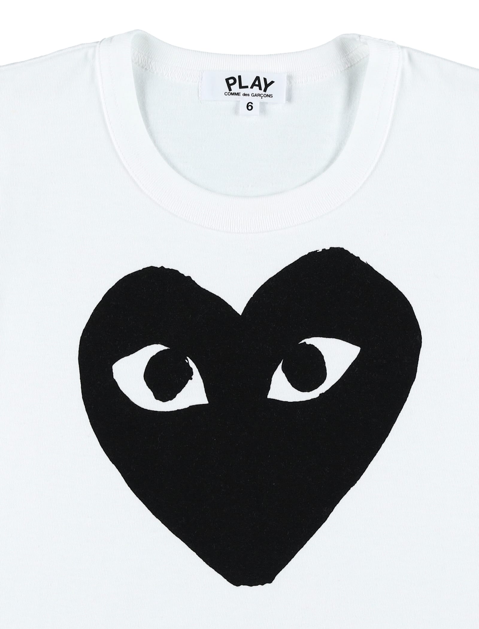 Comme Des Garçons Play Kid - Big Black Heart T-shirt In White