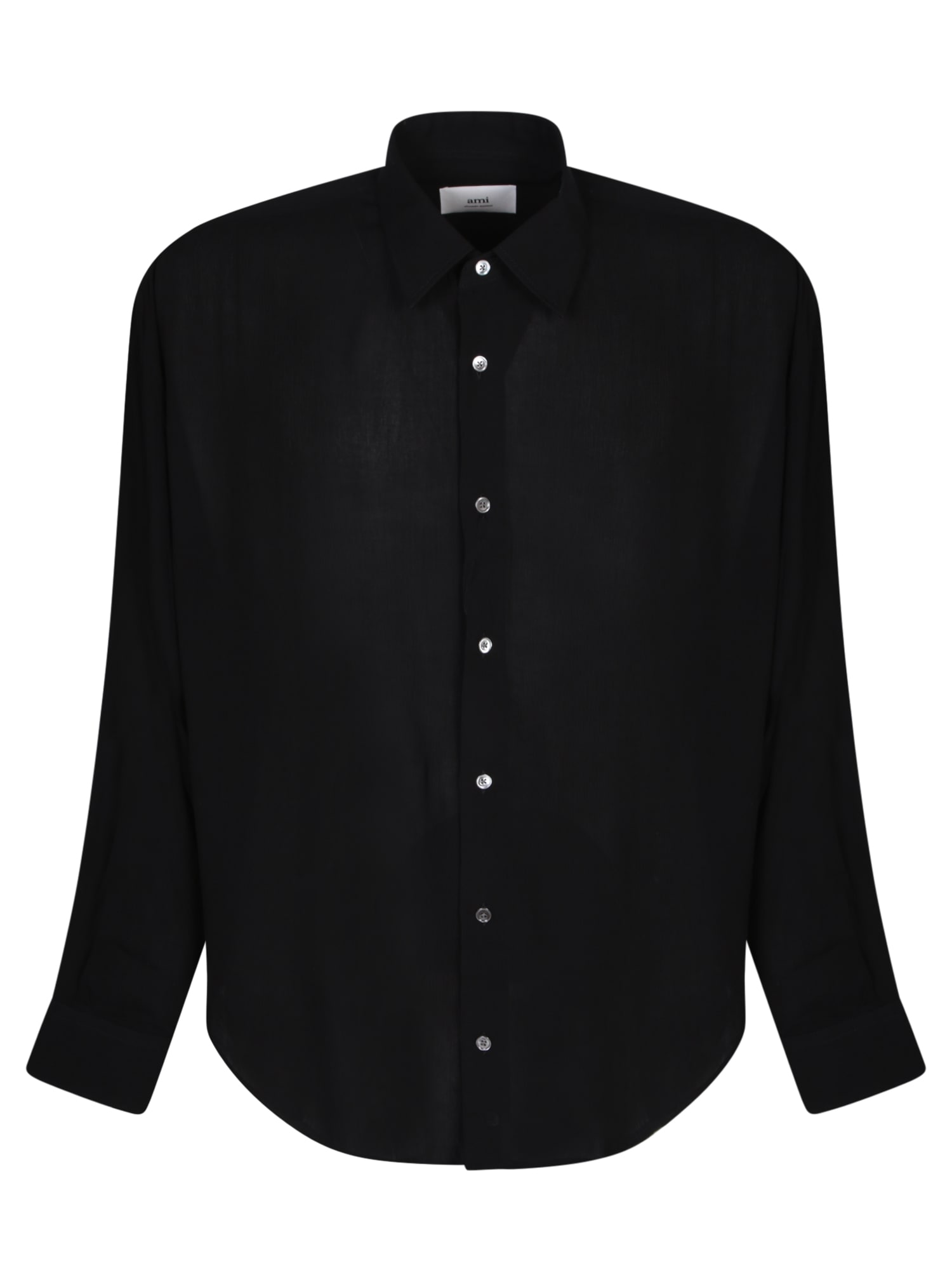 Shop Ami Alexandre Mattiussi Boxy Fit Black Shirt